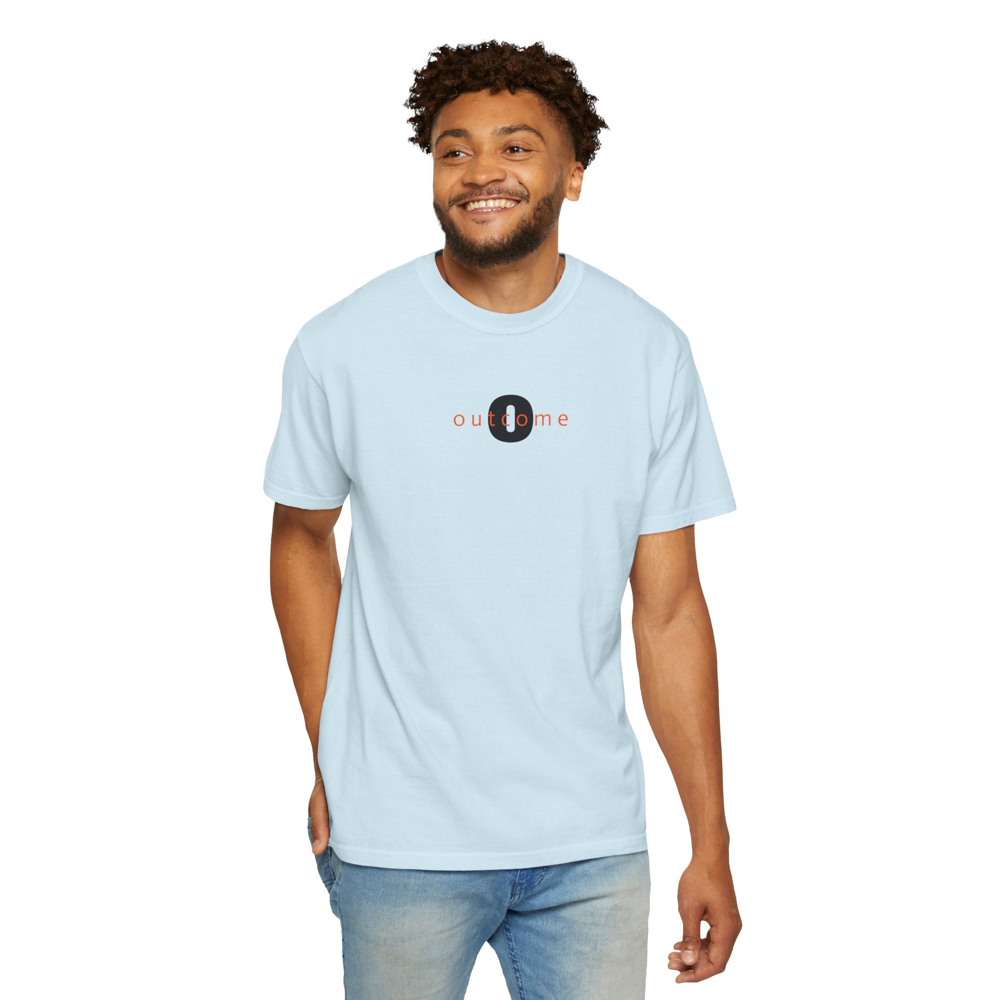 91 - Outcome Leadership- The Future Multi Color T-Shirt — Minimal Logo Tee for Leaders & Coaches