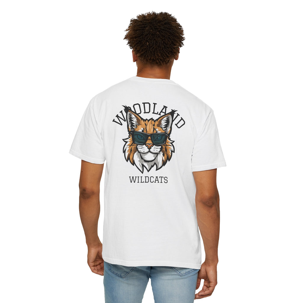 11 - Woodland Academy Wildcat Graphic Multi Color T-Shirt — Minimal Logo Tee for Leaders & Coaches