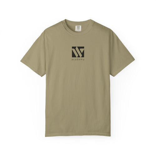 11 - Woodland Academy Graphic Multi Color T-Shirt — Minimal Logo Tee for Leaders & Coaches