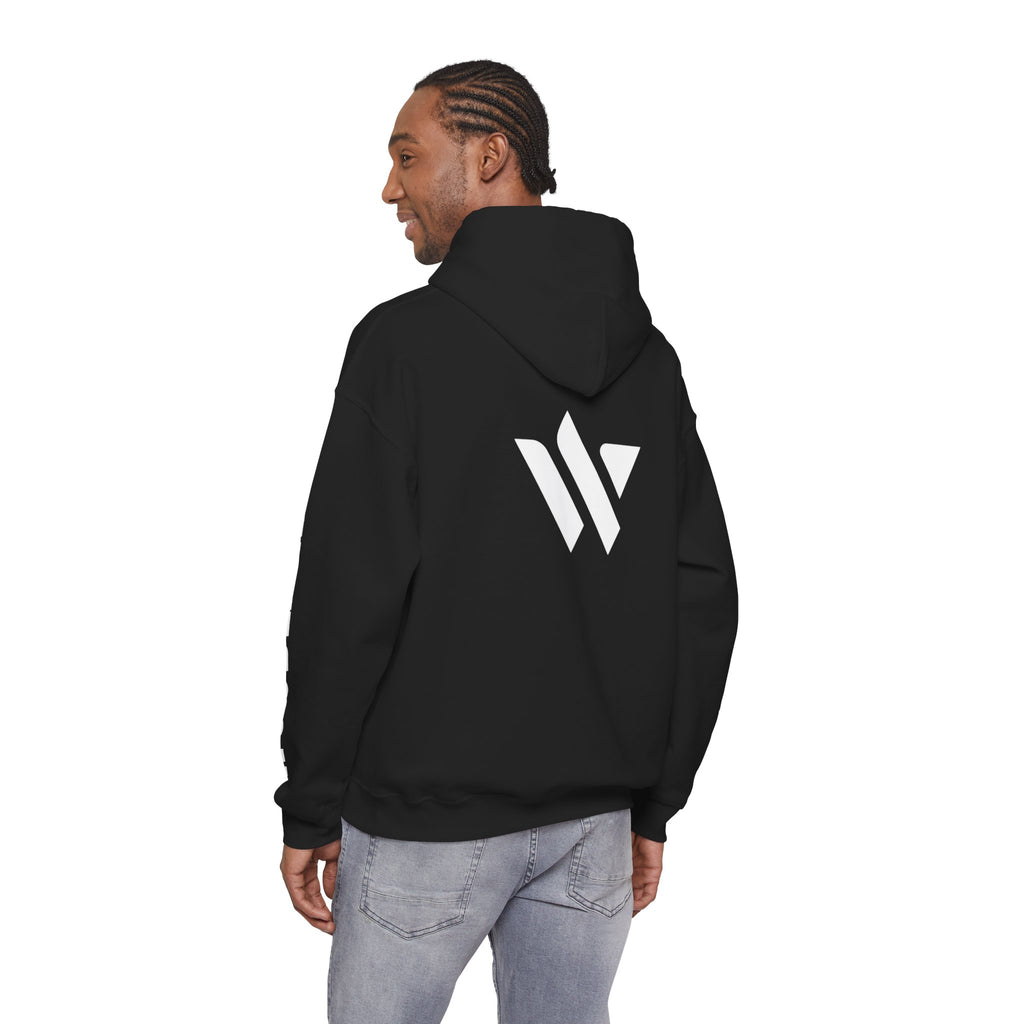 16 - Academy Printed Logo Multi Colors Hoodie — Woodland Sleeve Graphic Hooded Sweatshirt