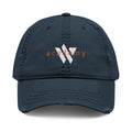 3 - Woodland Academy Embroidered Distressed Multi Color Dad Hat – Minimal White Logo Baseball Cap