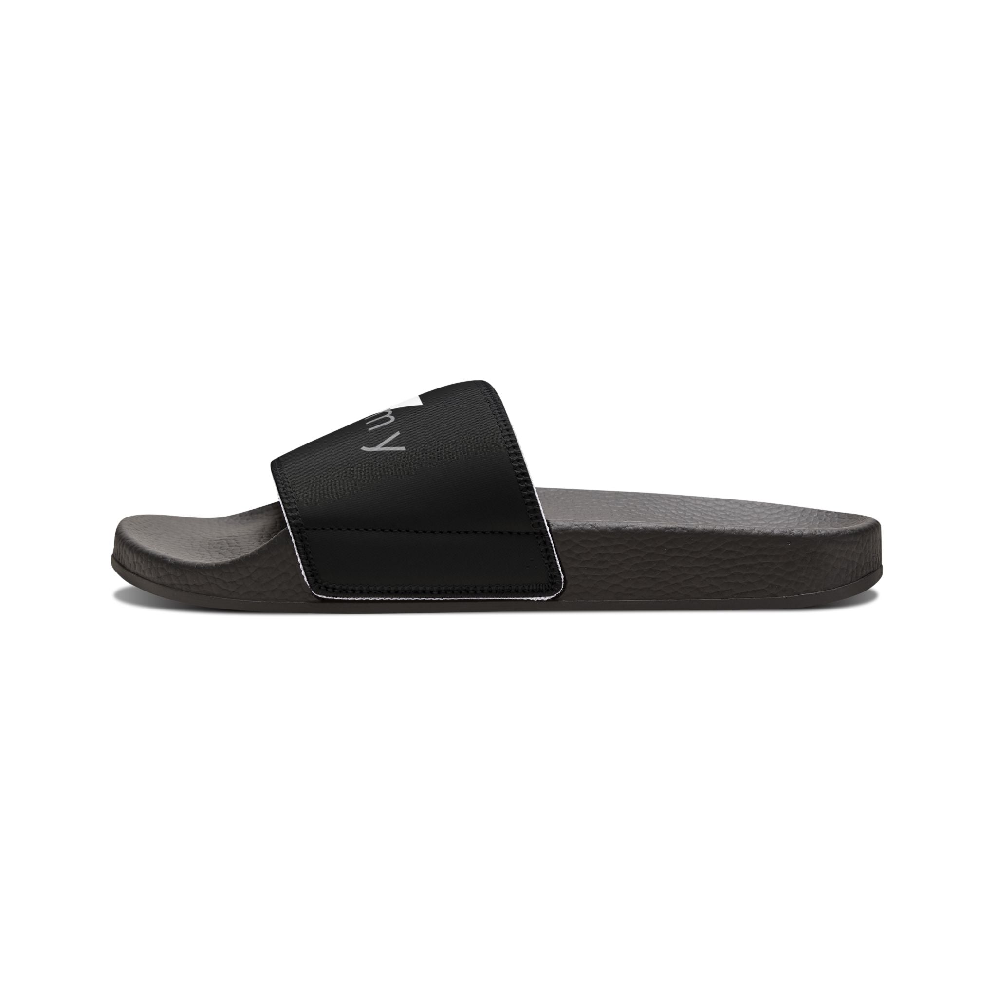 41 - Women’s Removable-Strap Slide Sandals — Customizable Black Comfort Slides