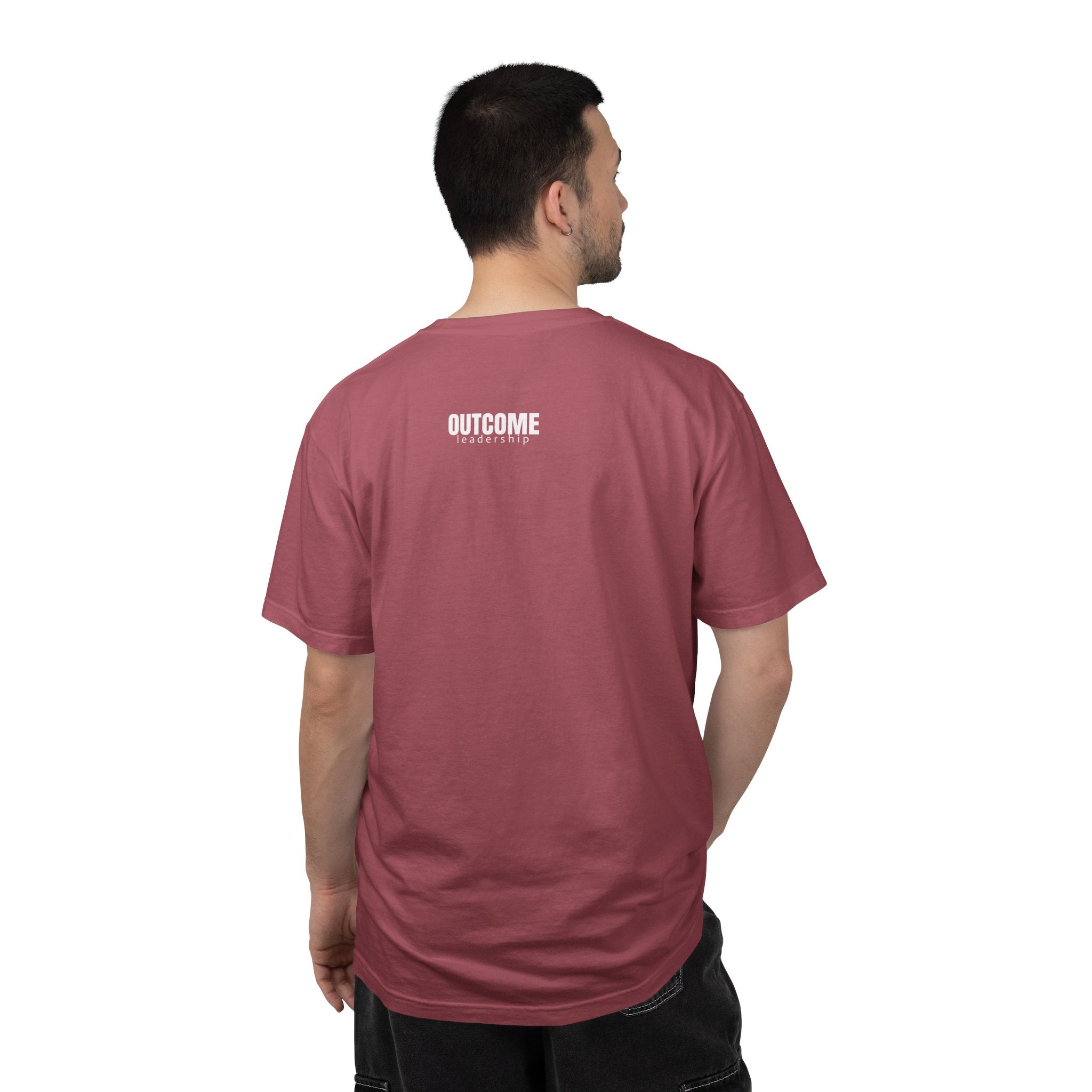 91 - Outcome Leadership - Multi Color T-Shirt — Minimal Logo Tee for Leaders & Coaches