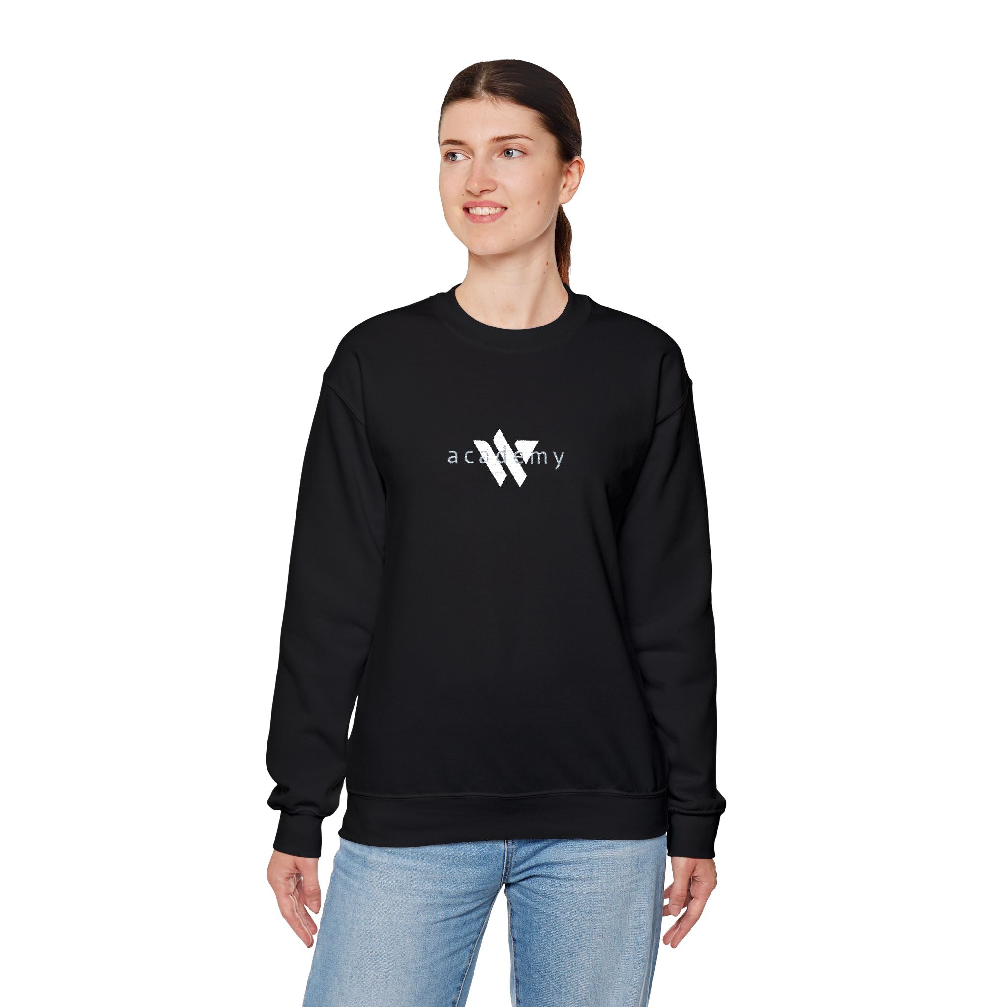 15 - Woodland Academy Embroidered Multi Color Crewneck Sweatshirt – Minimal Motivational Pullover