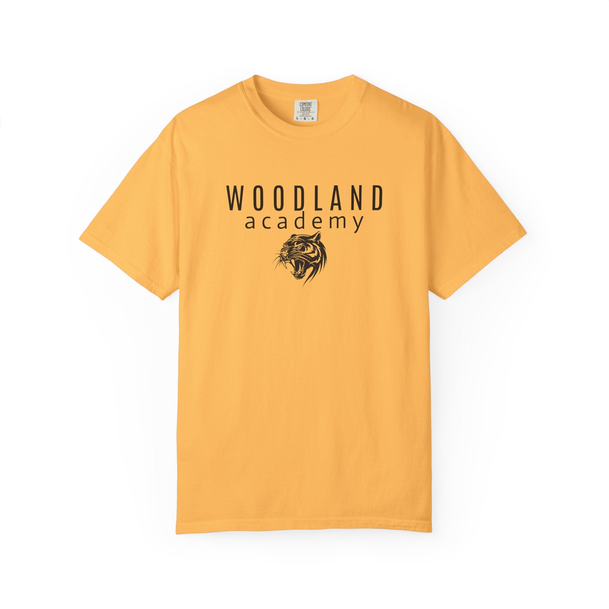 11 - Woodland Academy Wildcat Logo Multi Color T-Shirt — Minimal Logo Tee for Leaders & Coaches