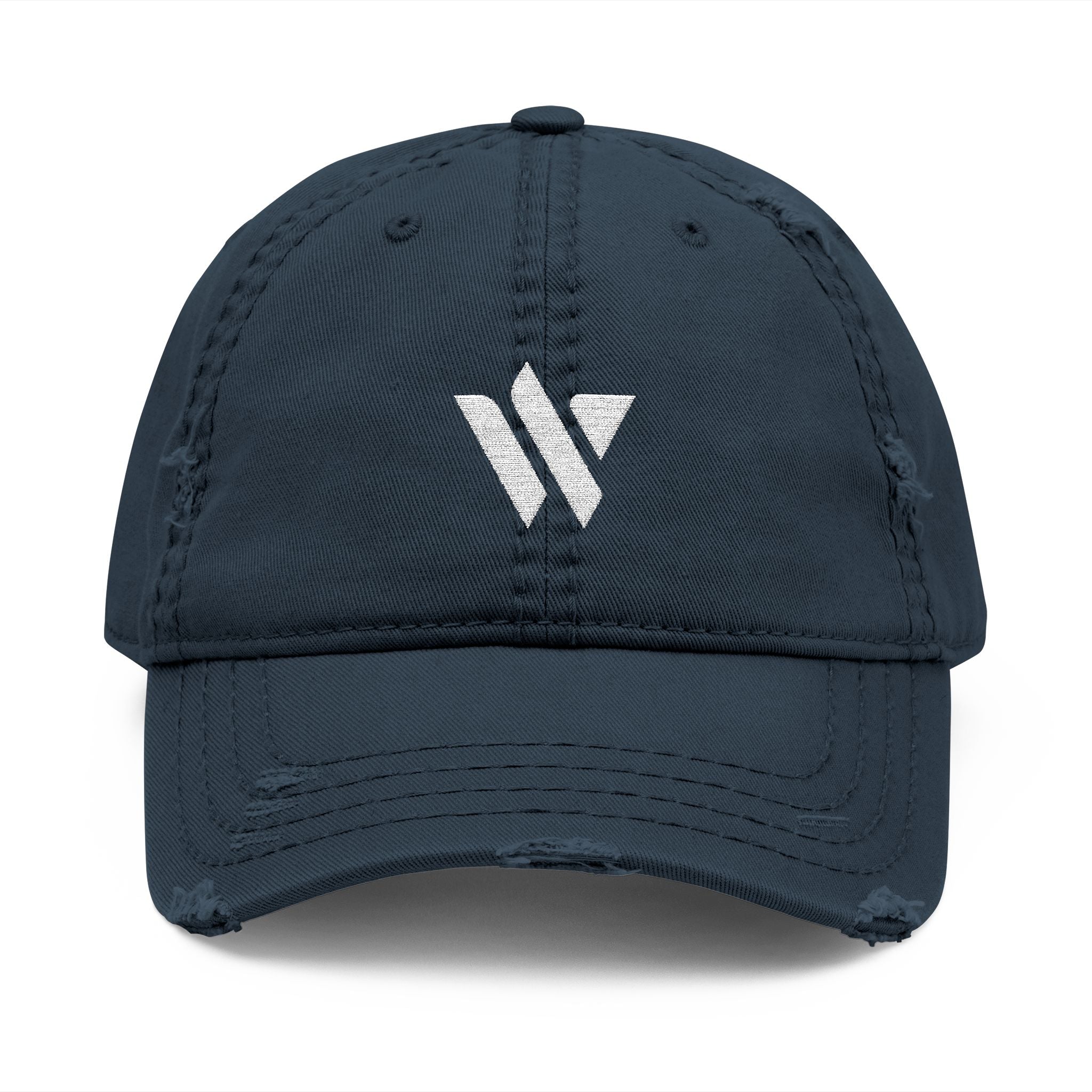 3 - Woodland Embroidered Distressed Multi Color Dad Hat – Minimal White Logo Baseball Cap