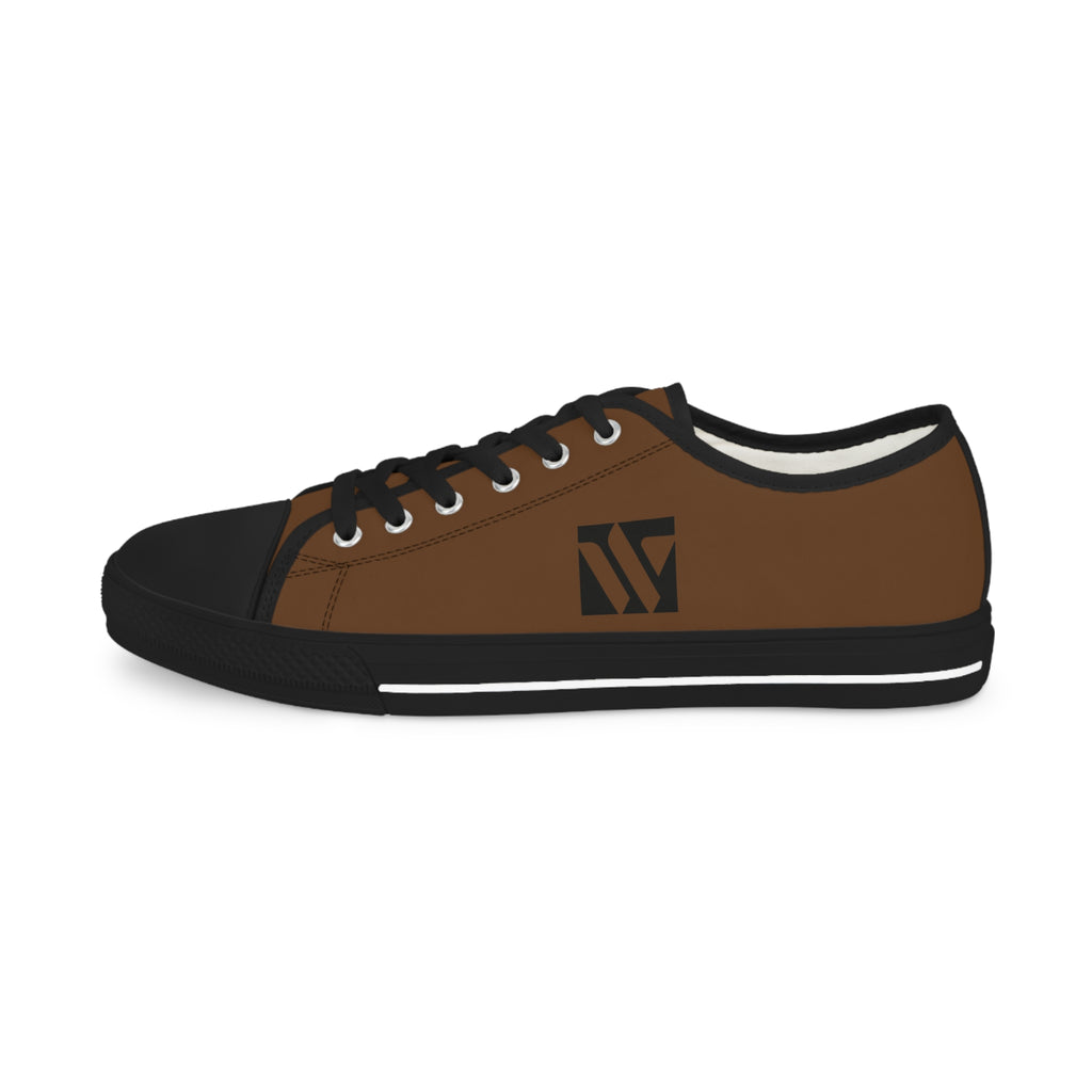 4 - Woodland Academy Men's Low Top Sneakers — Casual Brown Canvas Low-Top Shoes