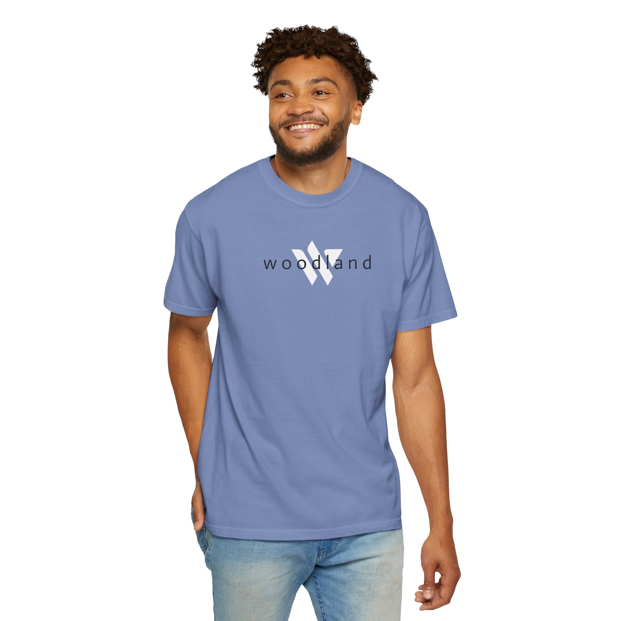 11 - WOODLAND Multi Color T-Shirt — Minimal Logo Tee for Leaders & Coaches
