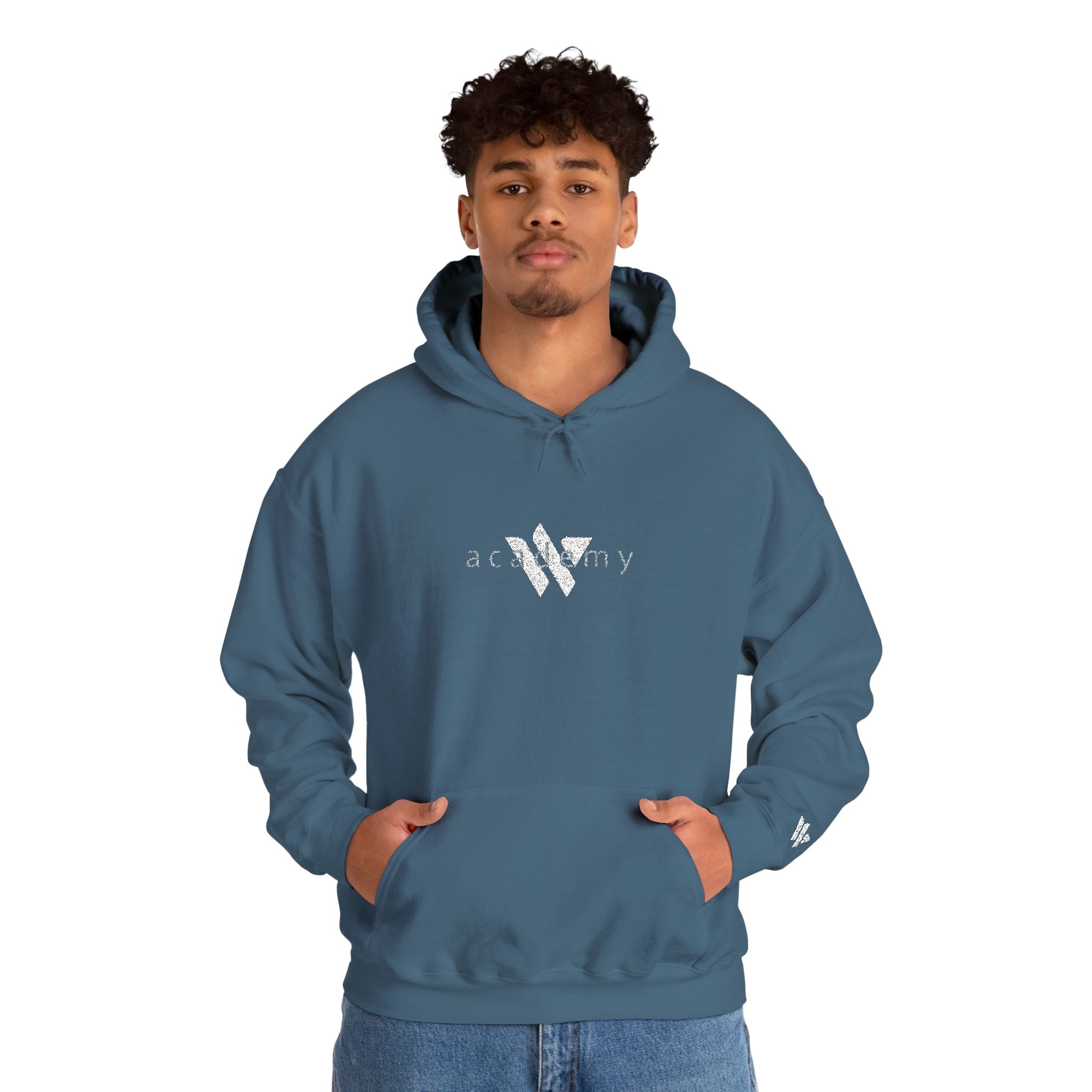 16 - Woodland Academy Embroidered Multi Color Hoodie — Minimal Logo Pullover for Leaders & Teams