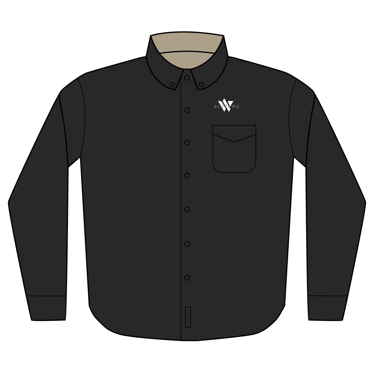 14 - Woodland Academy Embroidered Multi Color Port Authority Long Sleeve Shirt — Classic Work & Corporate Button-Down