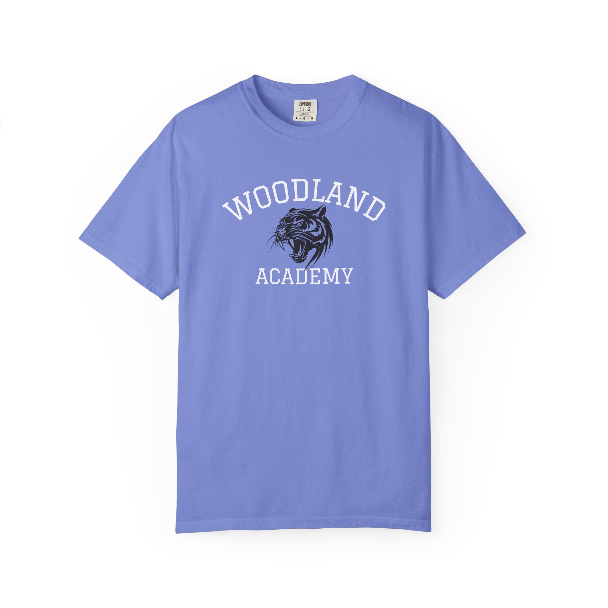 11 - Woodland Academy Wildcat Graphic Multi Color T-Shirt — Minimal Logo Tee for Leaders & Coaches