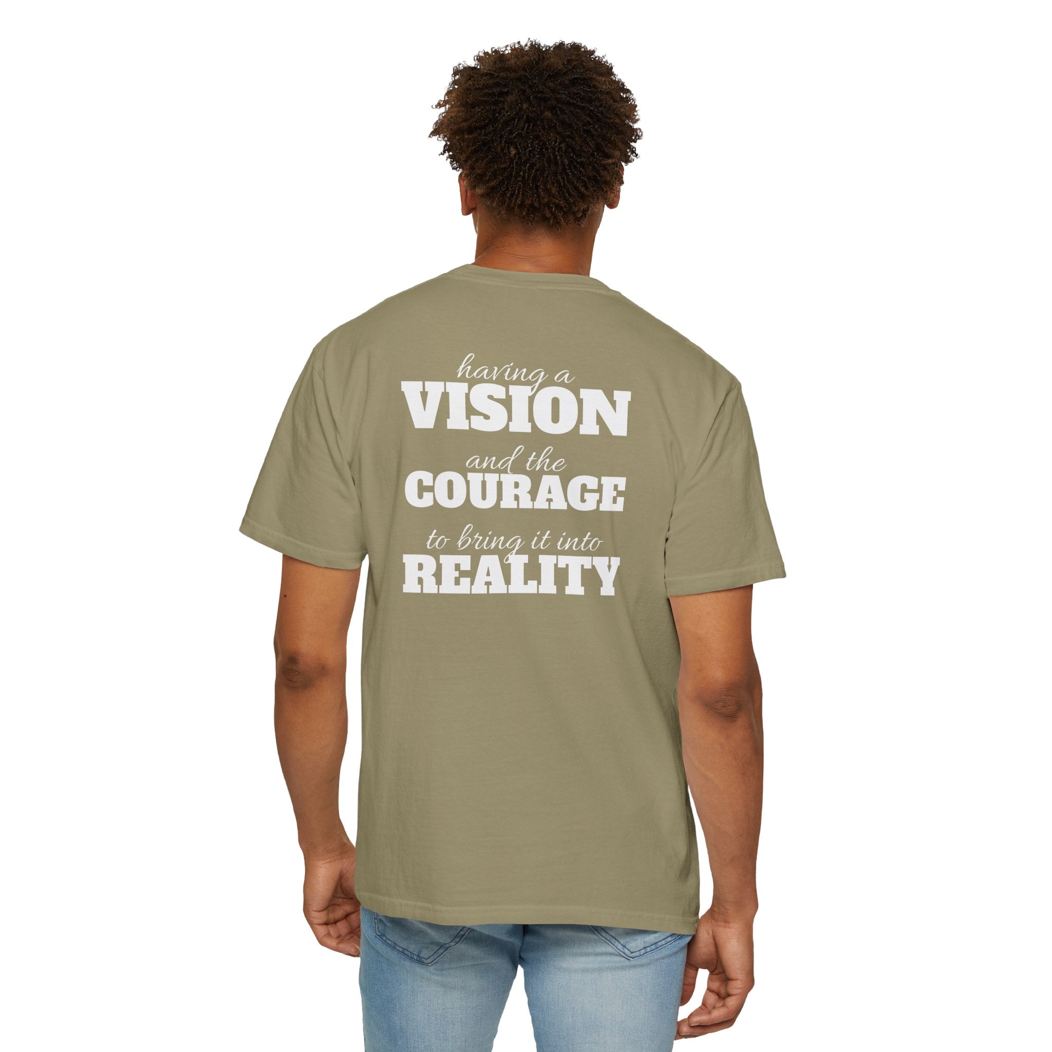 91 - Outcome Leadership- Having a Vision Multi Color T-Shirt — Minimal Logo Tee for Leaders & Coaches