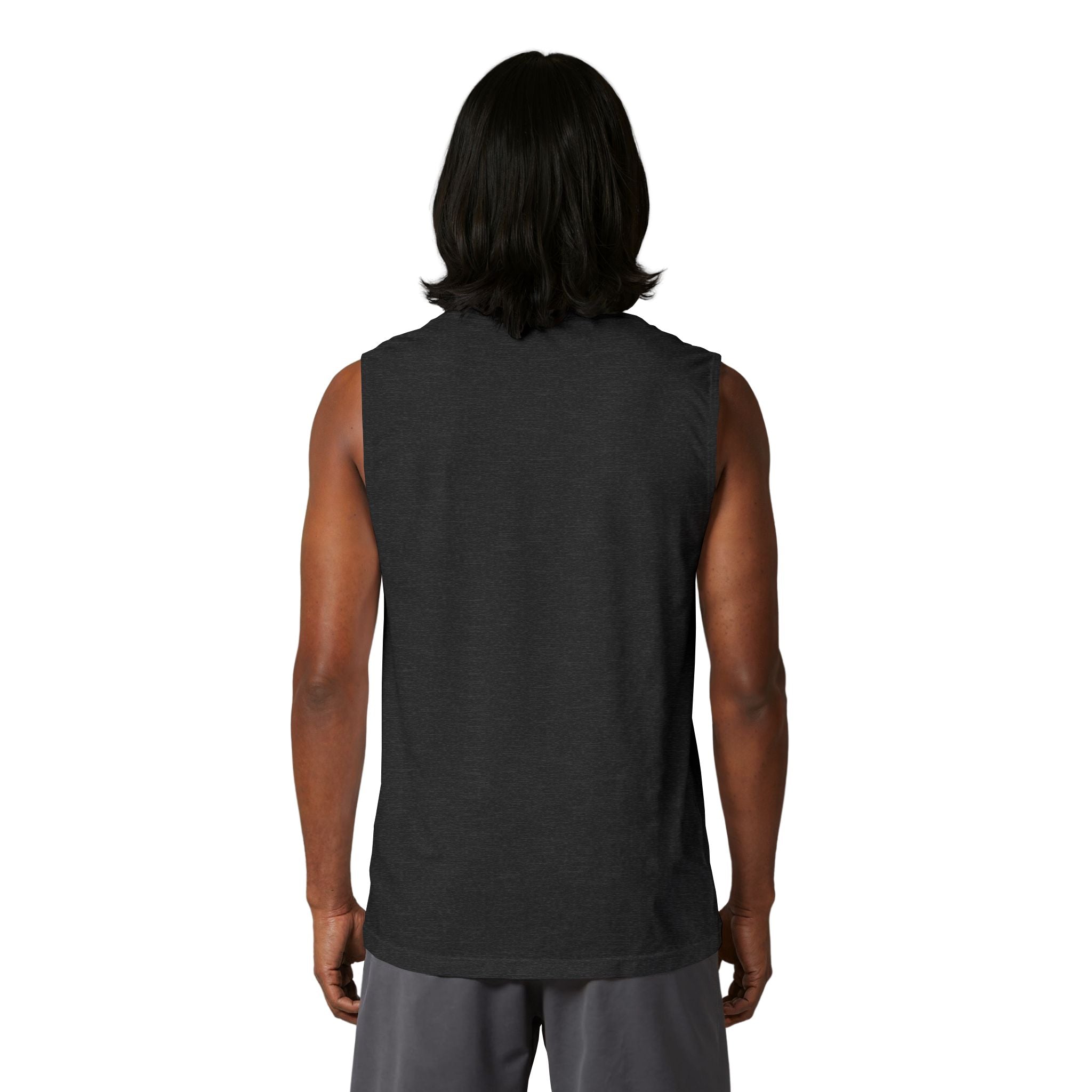 111 - Woodland Academy Muscle Tank — Minimal Black Gym Tank Top