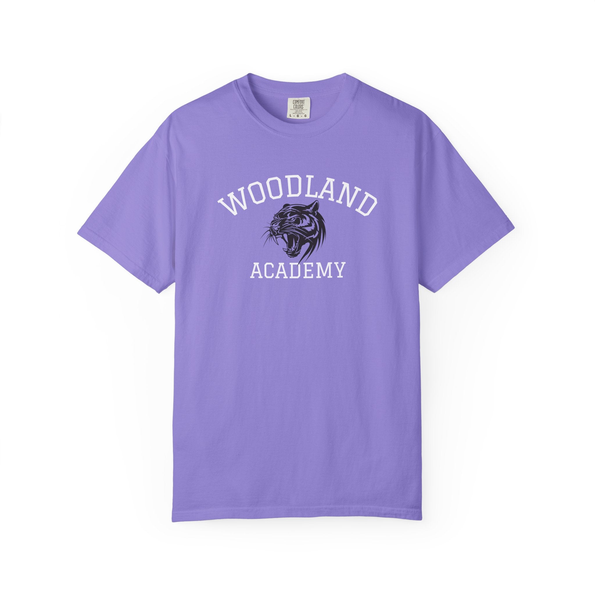 11 - Woodland Academy Wildcat Graphic Multi Color T-Shirt — Minimal Logo Tee for Leaders & Coaches