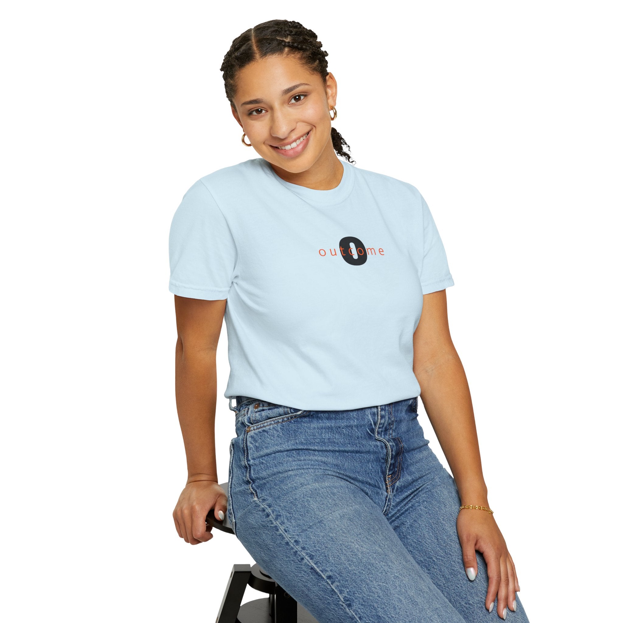 91 - Outcome Leadership- The Future Multi Color T-Shirt — Minimal Logo Tee for Leaders & Coaches