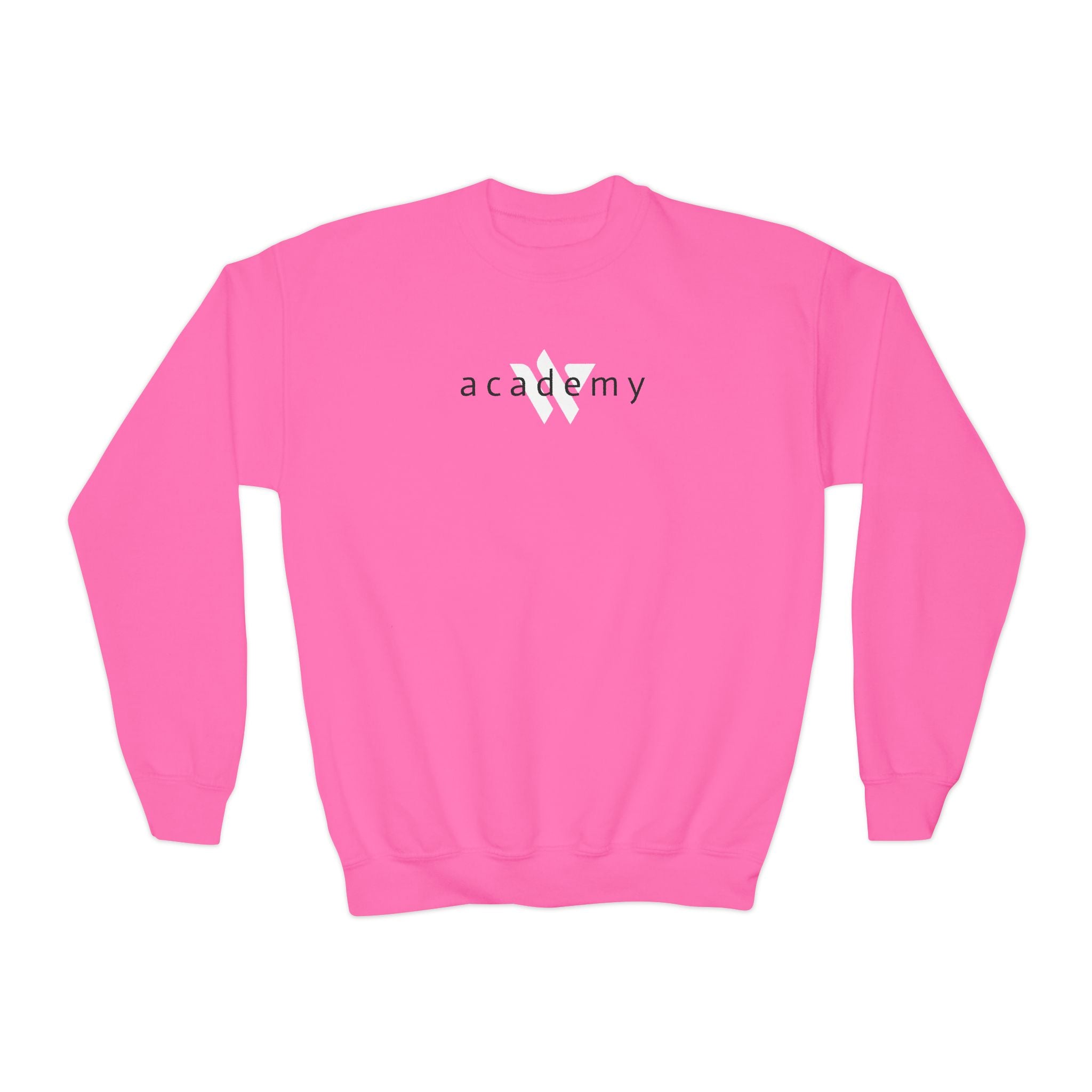 15 - Youth Multi Colors Crewneck Sweatshirt - Woodland Academy Logo Pullover
