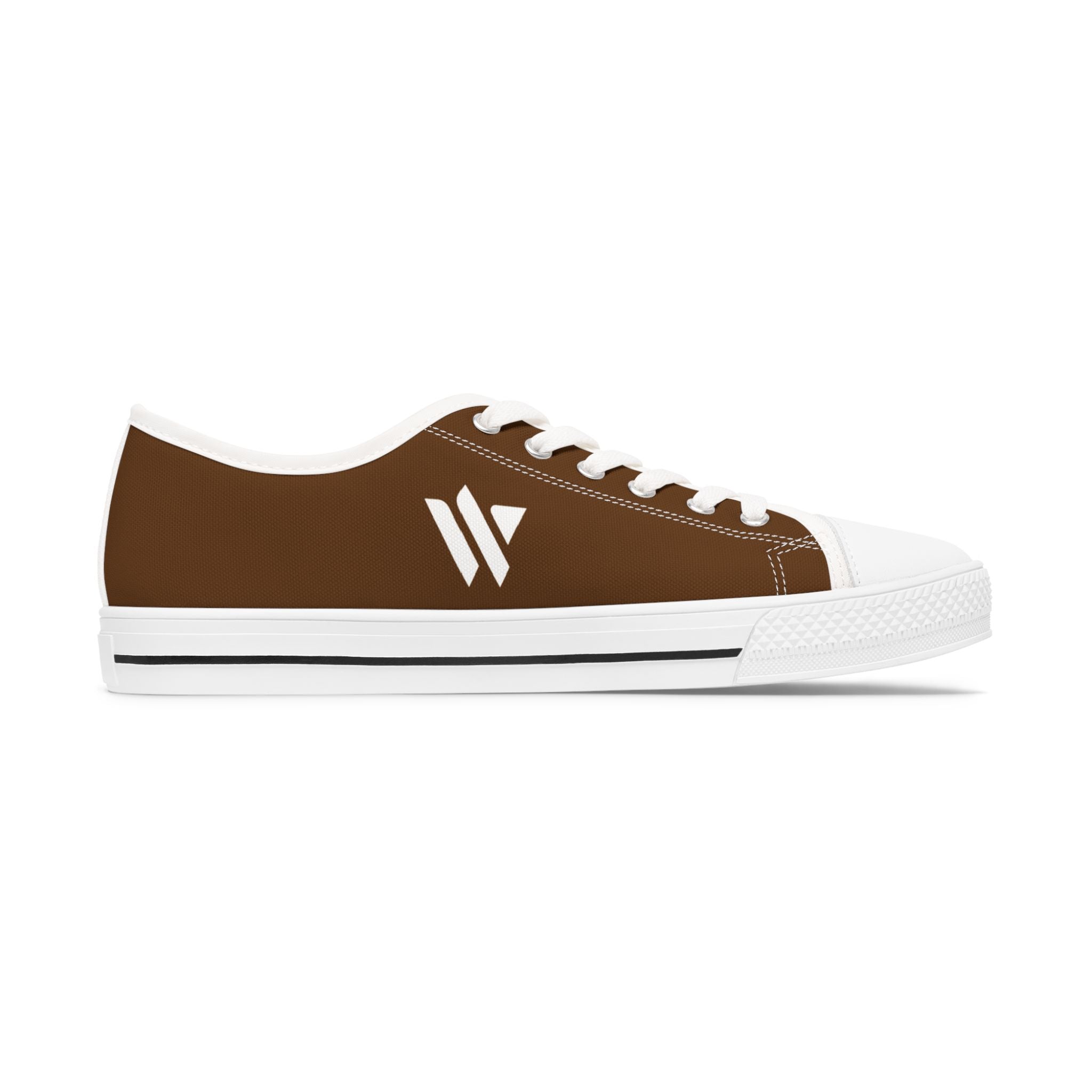 4 - Women's Low Top Sneakers — Minimal White Canvas Shoes with 'academy' Script Accent