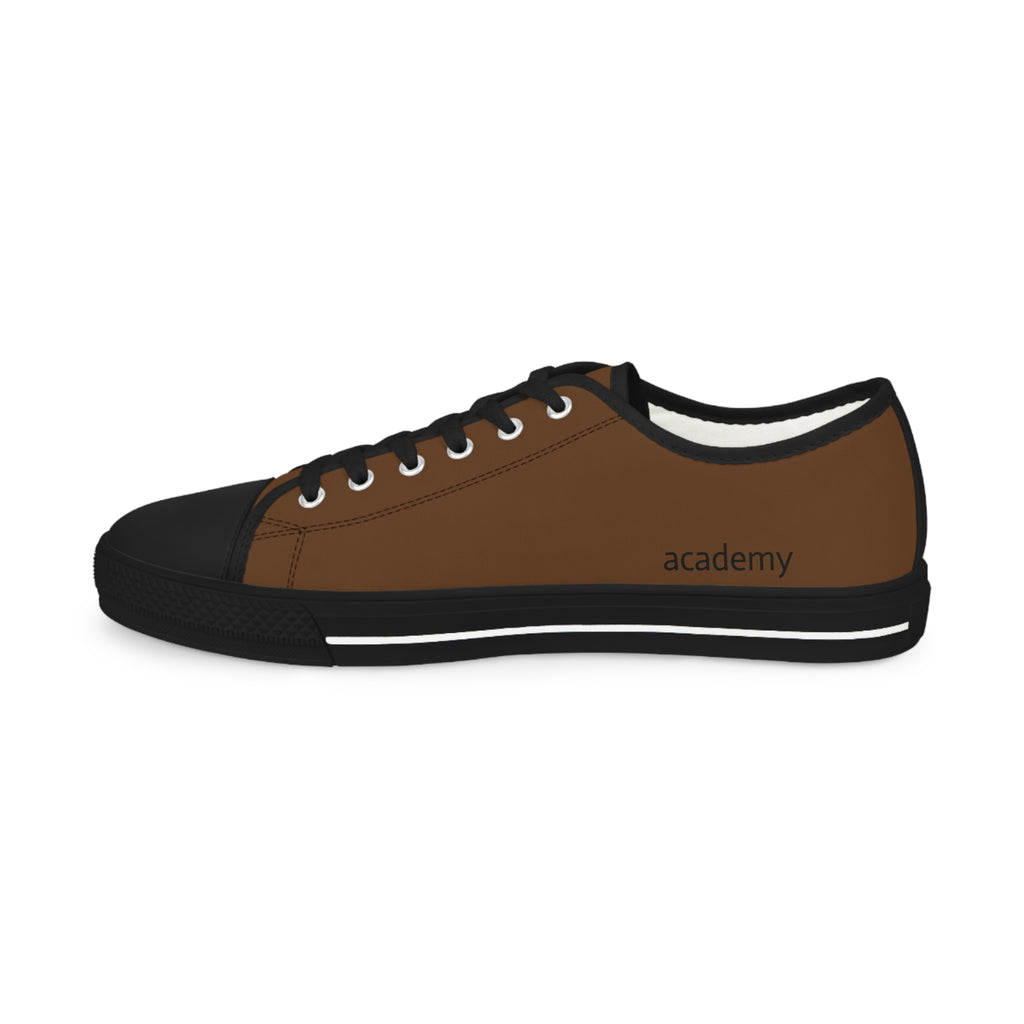 4 - Woodland Academy Men's Low Top Sneakers — Casual Brown Canvas Low-Top Shoes