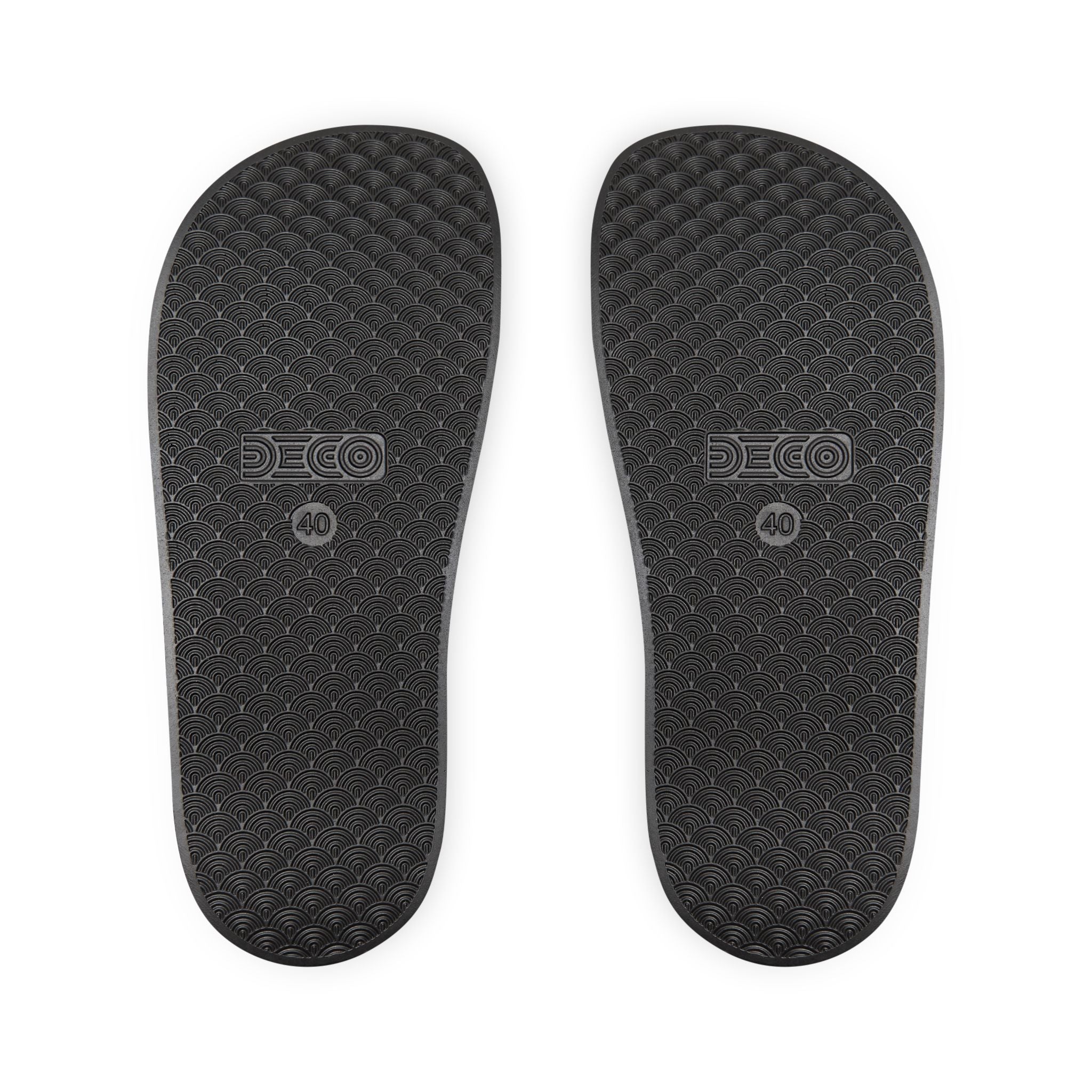 41 - Men’s Removable-Strap Slide Sandals – Lightweight Black Pool & Beach Slides