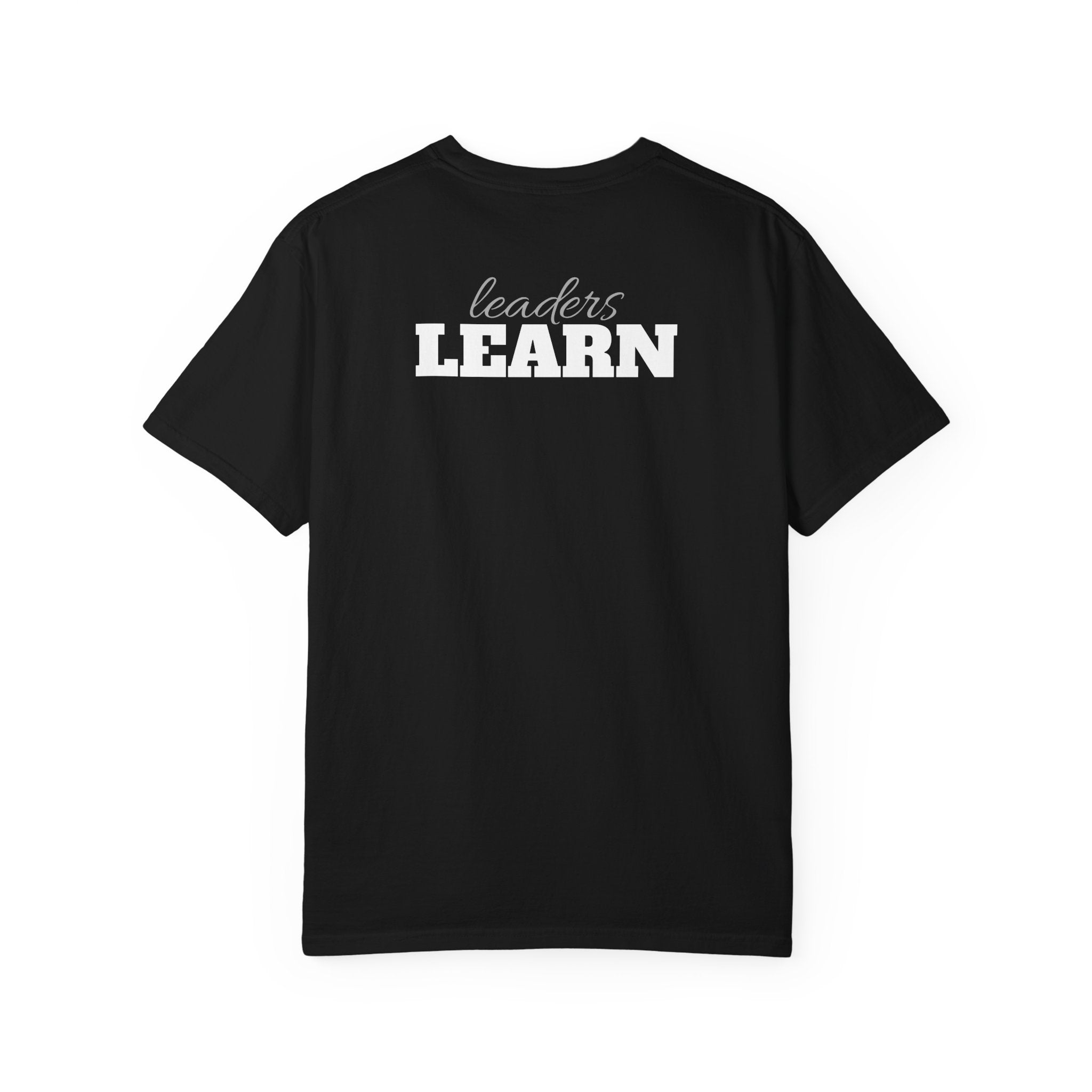 91 - Outcome Leadership - Leaders Learn Multi Color T-Shirt — Minimal Logo Tee for Leaders & Coaches