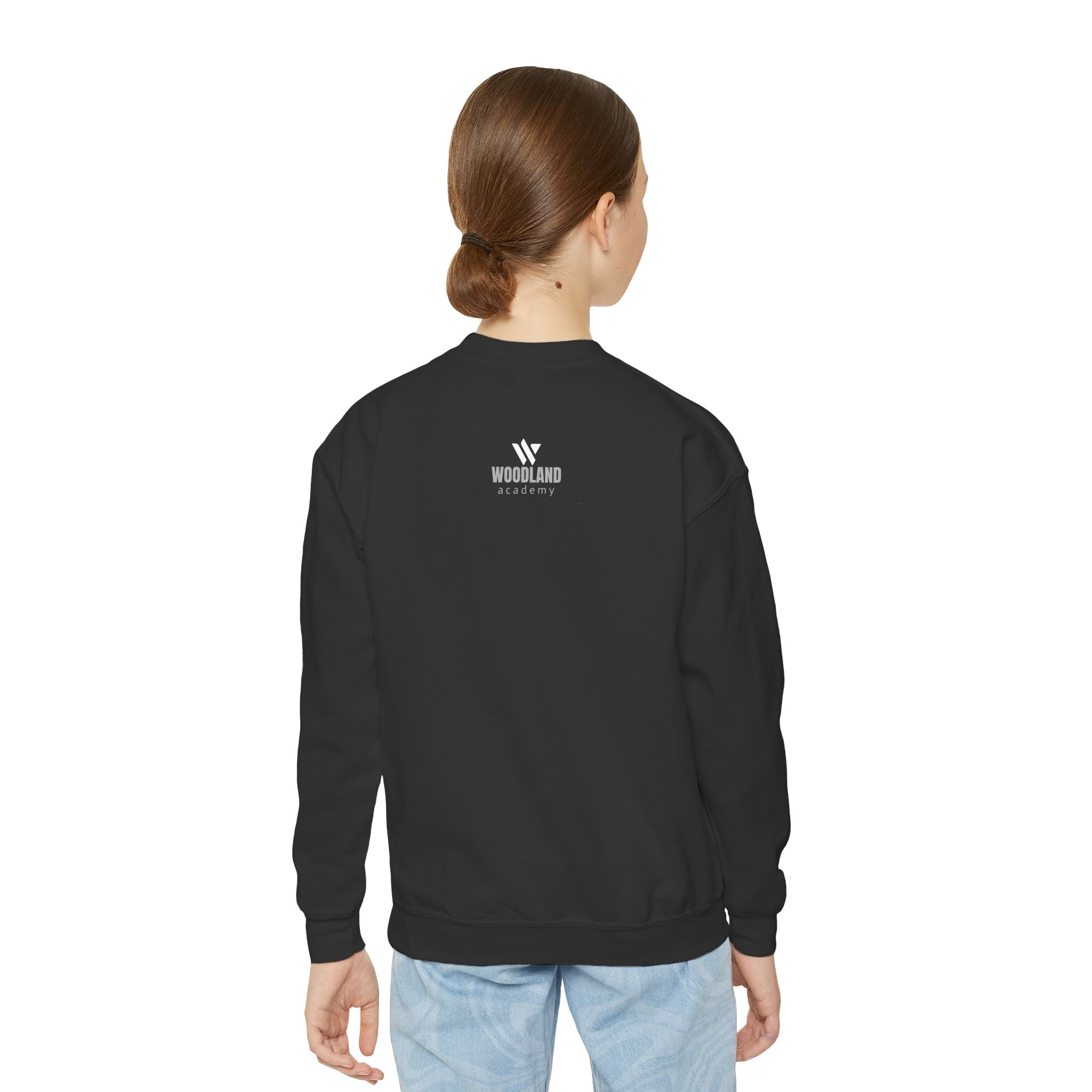 15 - Youth Multi Colors Crewneck Sweatshirt - Woodland Academy Logo Pullover