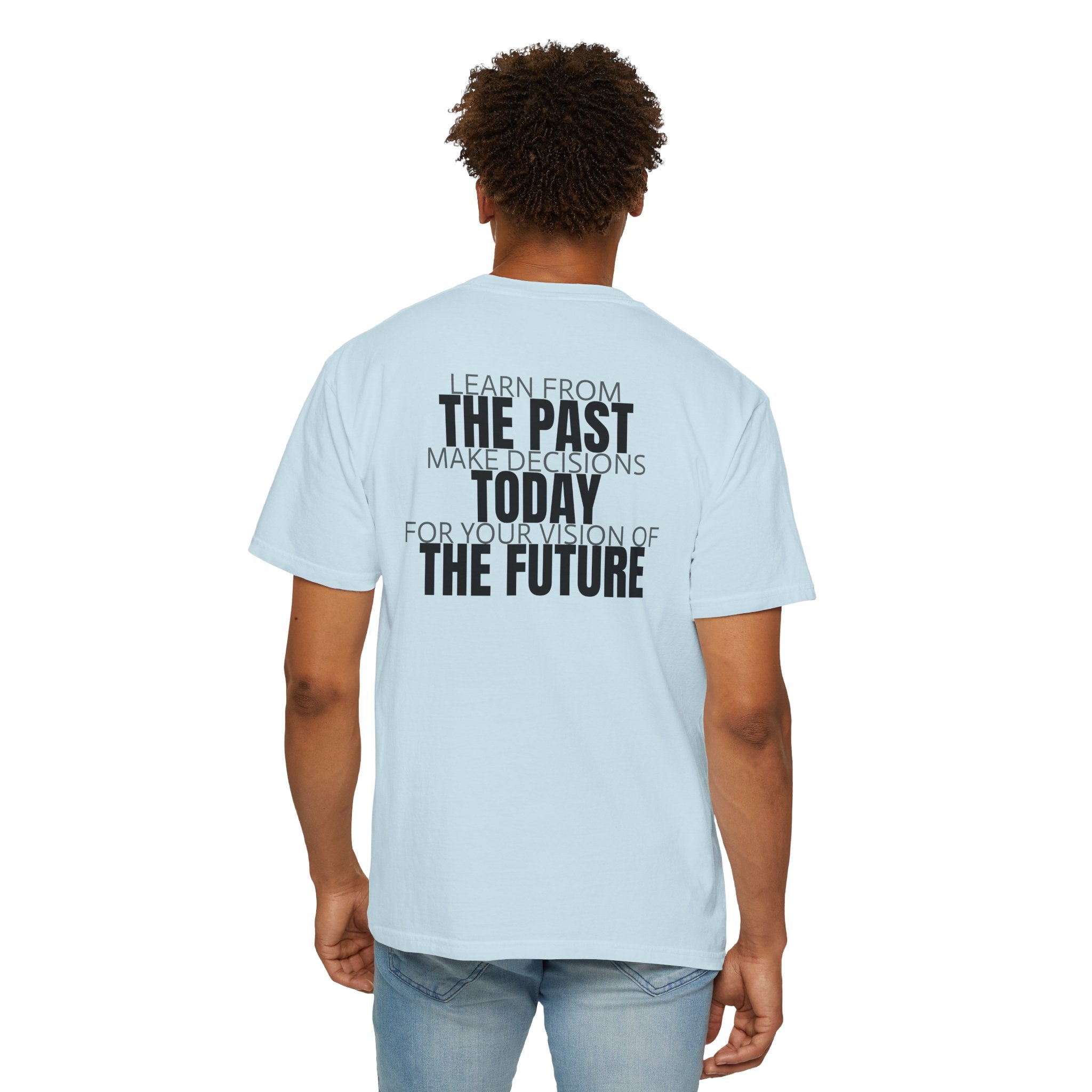 91 - Outcome Leadership- The Future Multi Color T-Shirt — Minimal Logo Tee for Leaders & Coaches