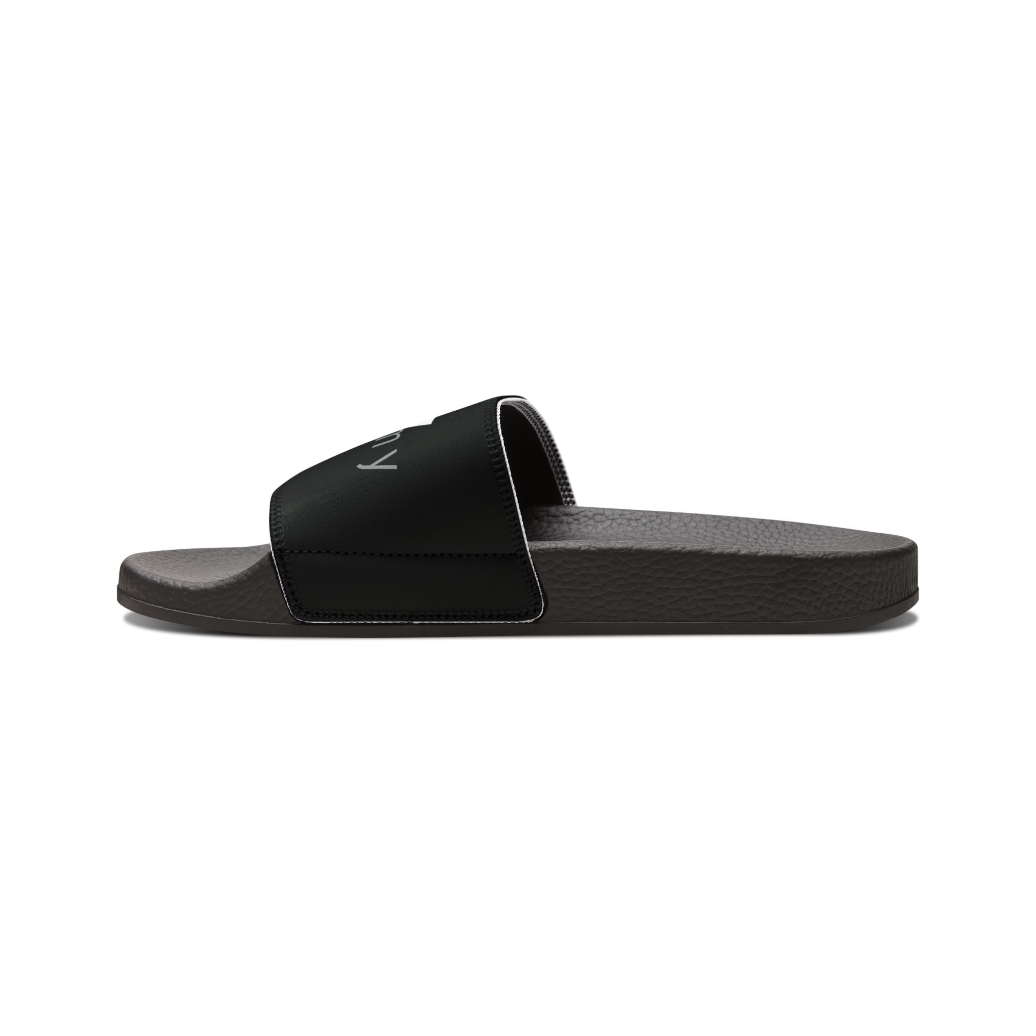 41 - Men’s Removable-Strap Slide Sandals – Lightweight Black Pool & Beach Slides