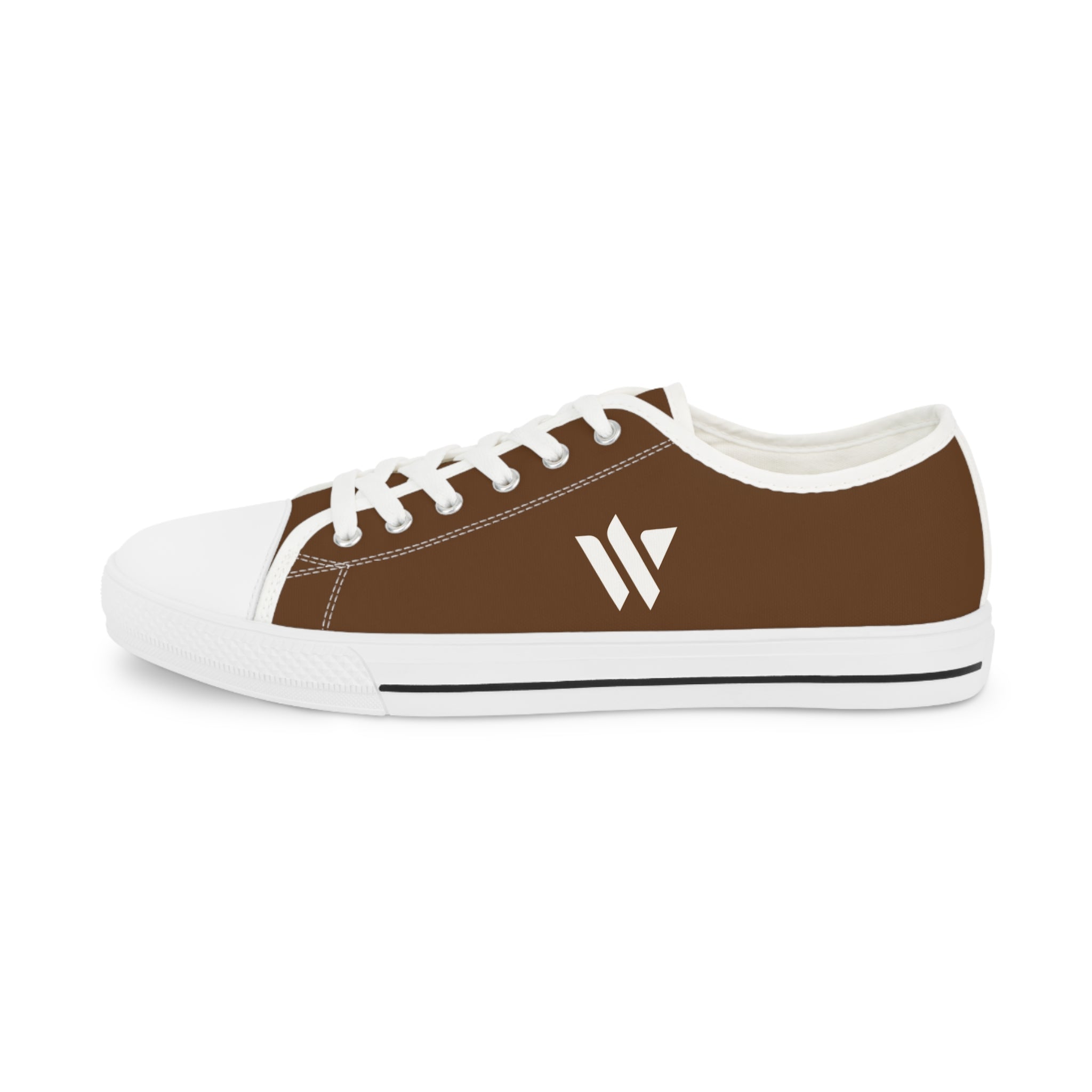 4 - Woodland Academy Men's Low Top Sneakers — Casual Brown Canvas Low-Top Shoes