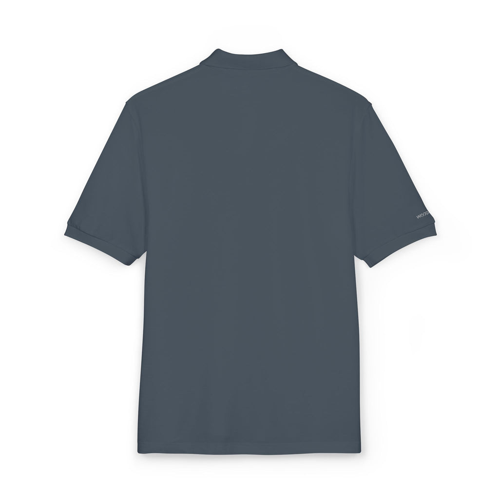 114 - Woodland Academy Embroidered Multi Color Classic Polo Shirt — Small Chest Crest Logo