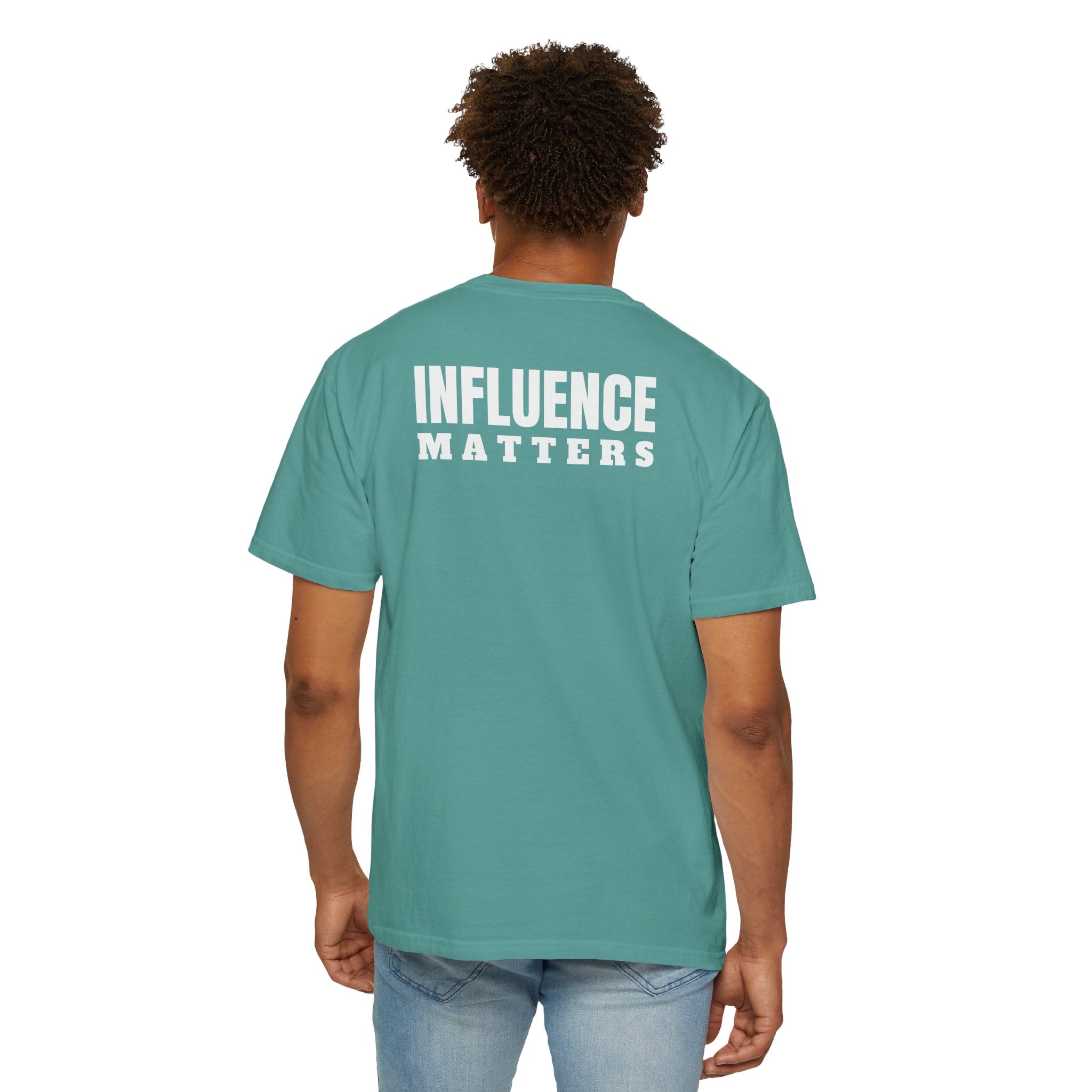 91 - Outcome Leadership - Influence Matters - Multi Color T-Shirt — Minimal Logo Tee for Leaders & Coaches