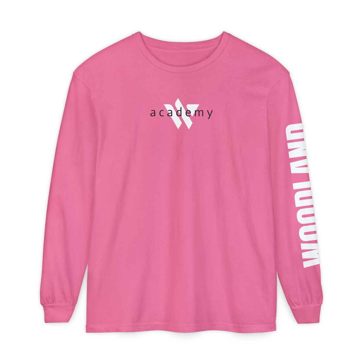 12 - Woodland Academy Long Sleeve Multi Color T-Shirt — "Influence Matters" Sleeve & Back Graphic