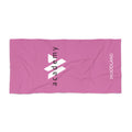 61 - Woodland Academy Pink Beach Towel – Branded Logo Summer Towel