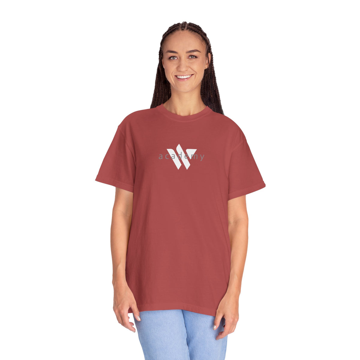 11 - Woodland Academy Painted Wildcat Multi Color T-Shirt — Minimal Logo Tee for Leaders & Coaches