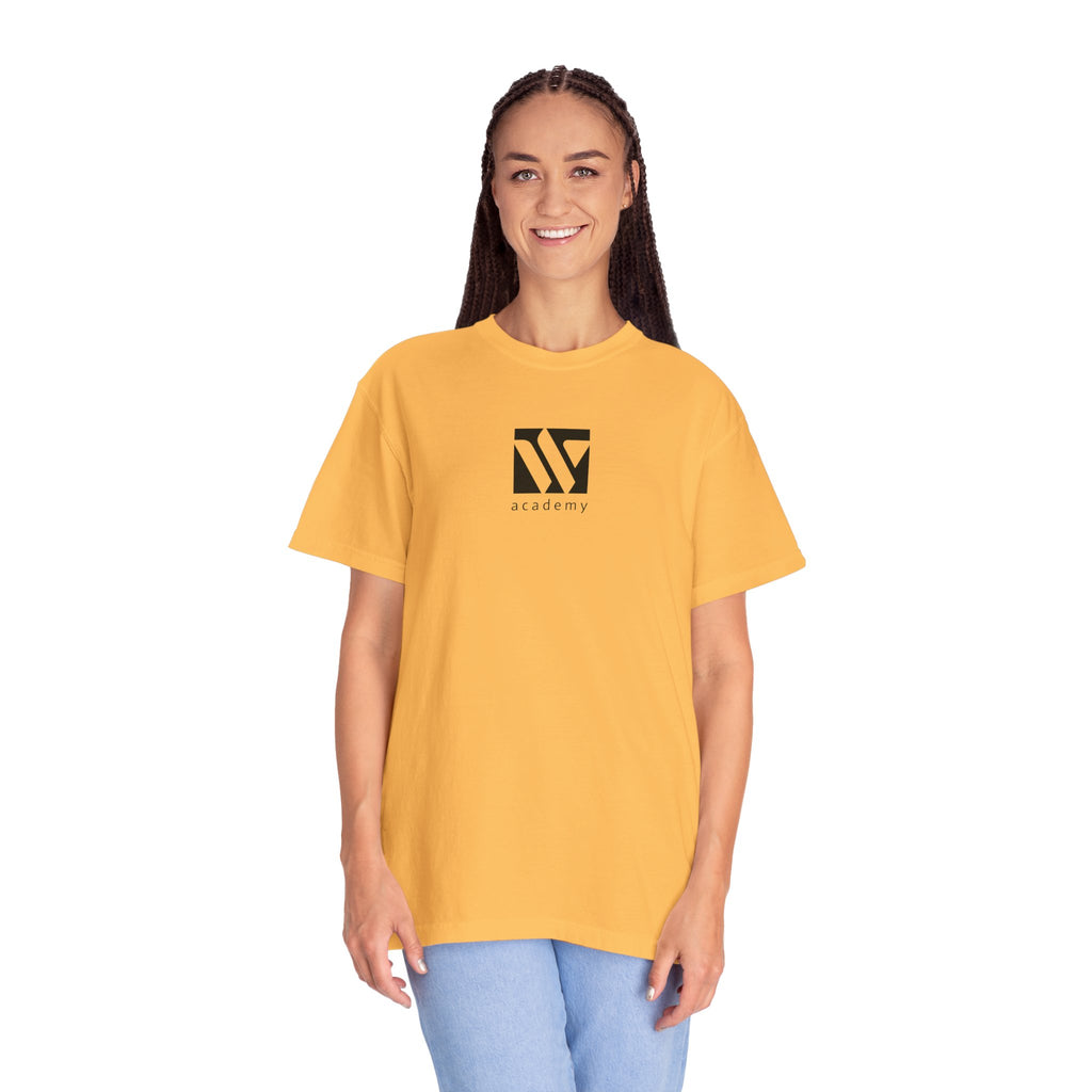 11 - Woodland Academy Graphic Multi Color T-Shirt — Minimal Logo Tee for Leaders & Coaches