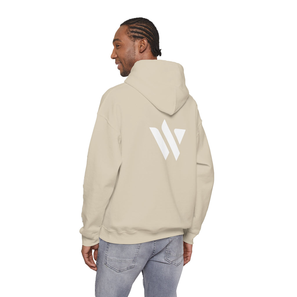 16 - Academy Printed Logo Multi Colors Hoodie — Woodland Sleeve Graphic Hooded Sweatshirt