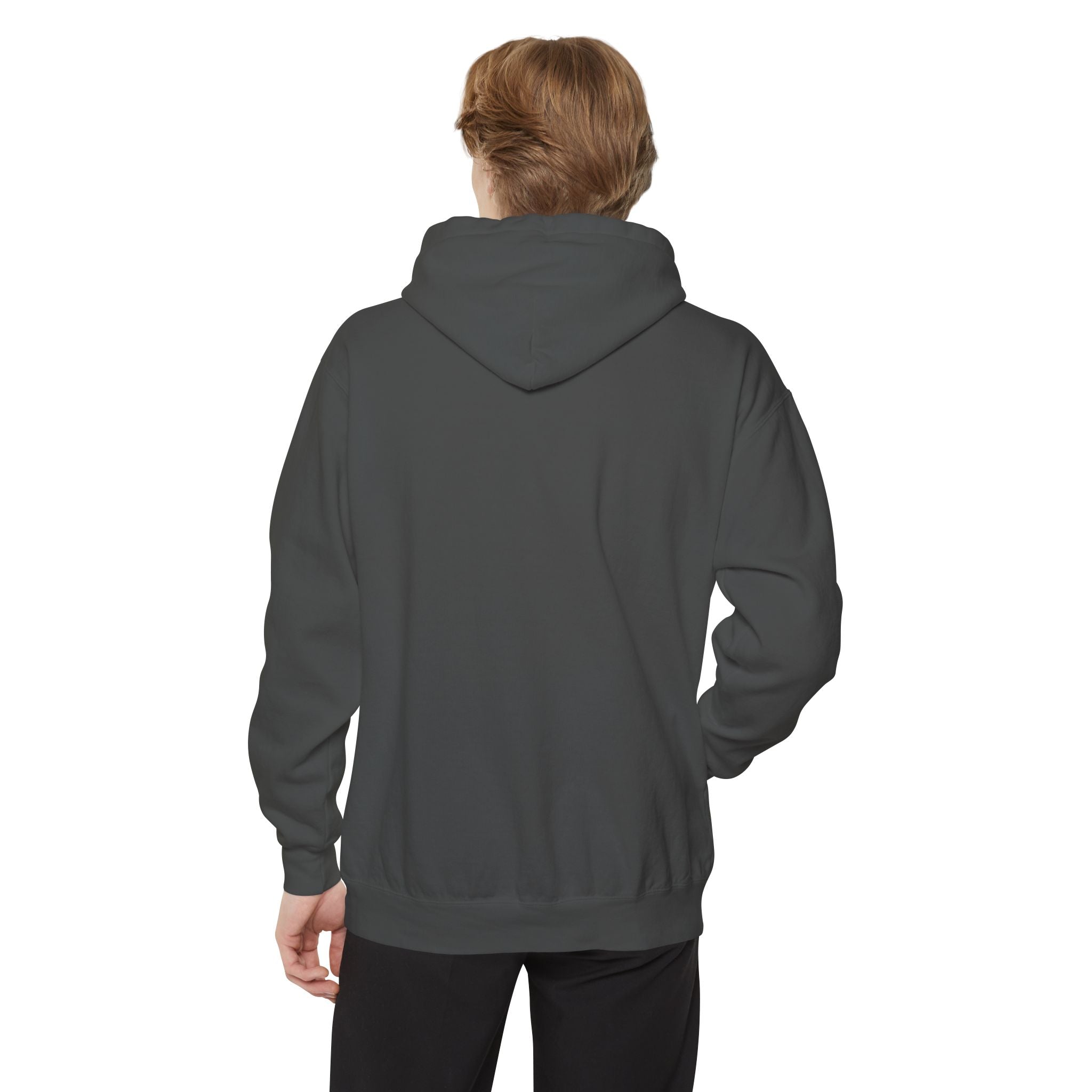 17 - Comfort Colors Embroidered Logo Hoodie — Garment-Dyed Cozy Pullover