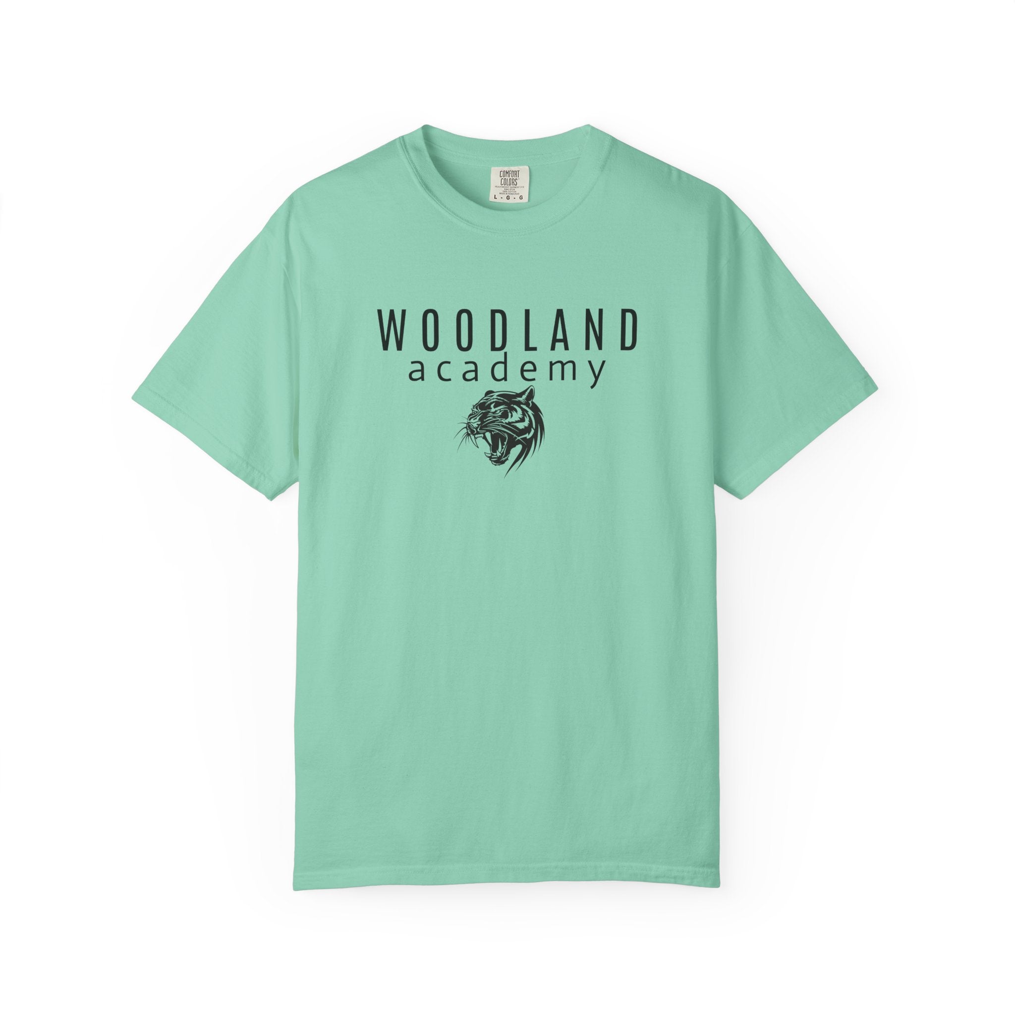 11 - Woodland Academy Wildcat Logo Multi Color T-Shirt — Minimal Logo Tee for Leaders & Coaches