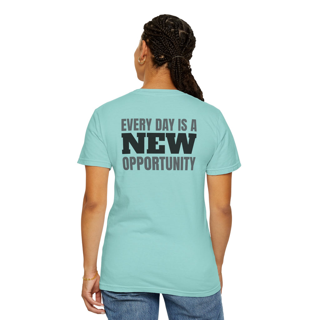 91 - Outcome Leadership- New Opportunity- Multi Color T-Shirt — Minimal Logo Tee for Leaders & Coaches
