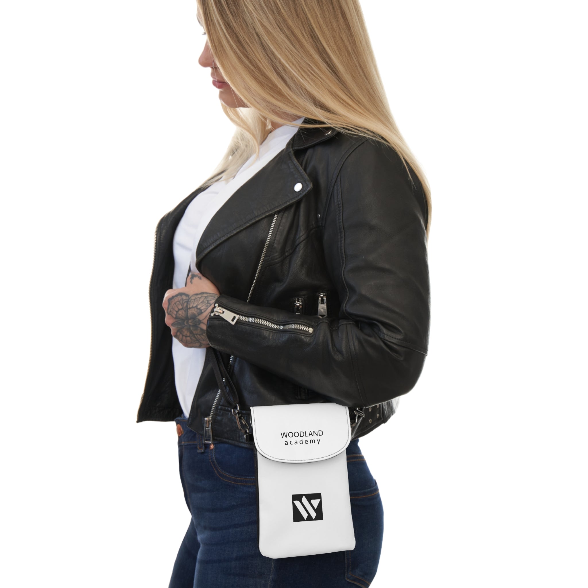 51 - Small Phone Wallet — Woodland Academy Crossbody Card Holder