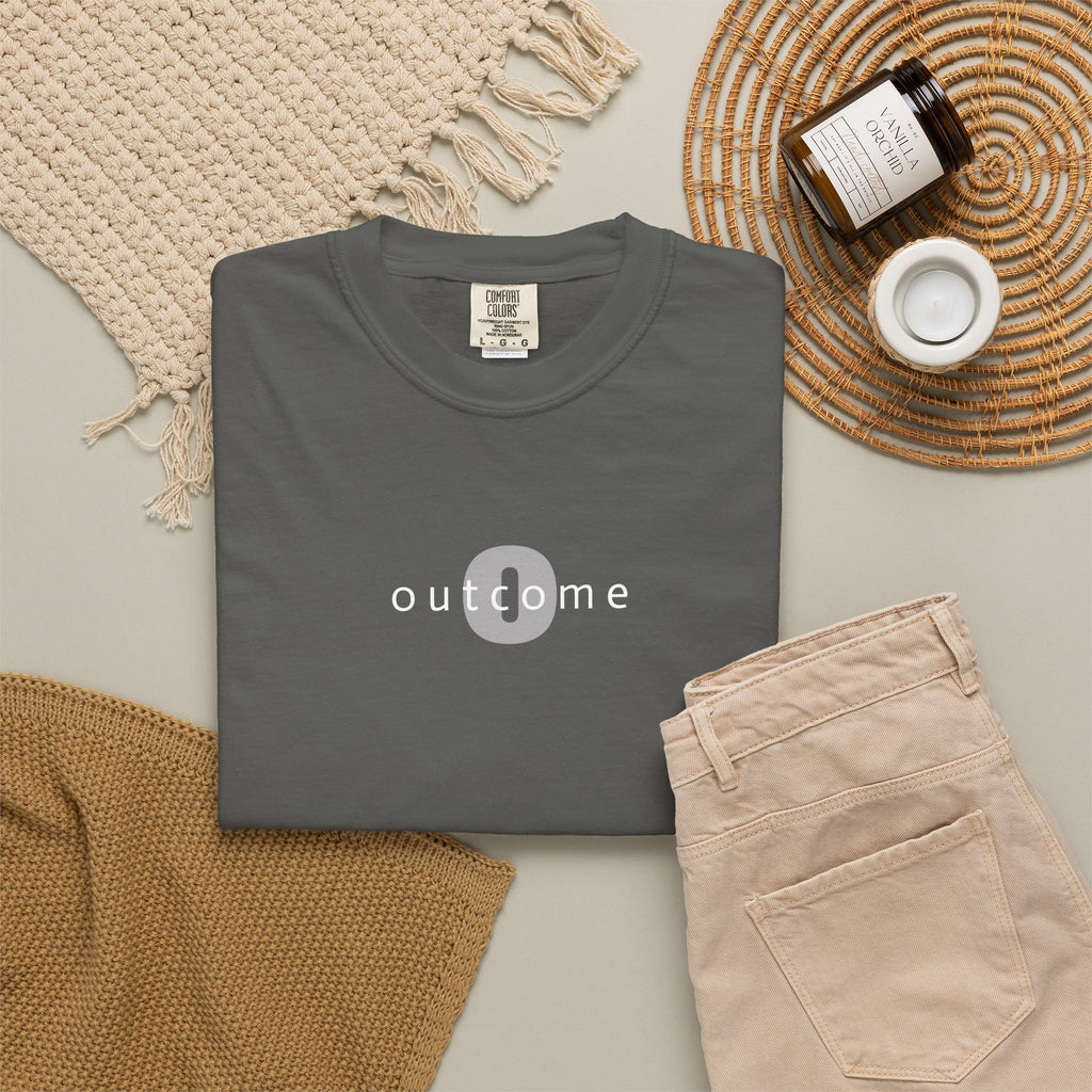 91 - Outcome Leadership Accomplish Multi Color T-Shirt — Minimal Logo Tee for Leaders & Coaches