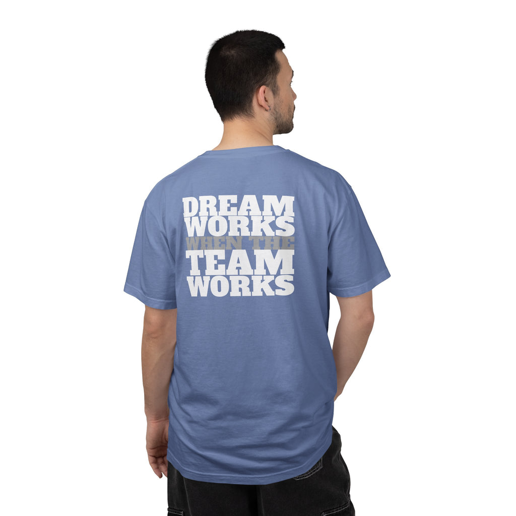 91 - Outcome Leadership- Dream Works Multi Color T-Shirt — Minimal Logo Tee for Leaders & Coaches