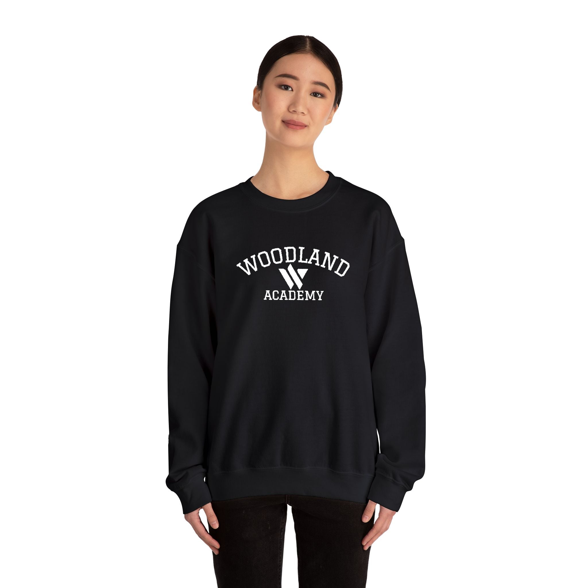 15 - Woodland Academy Embroidered Multi Color Crewneck Sweatshirt – Minimal Motivational Pullover