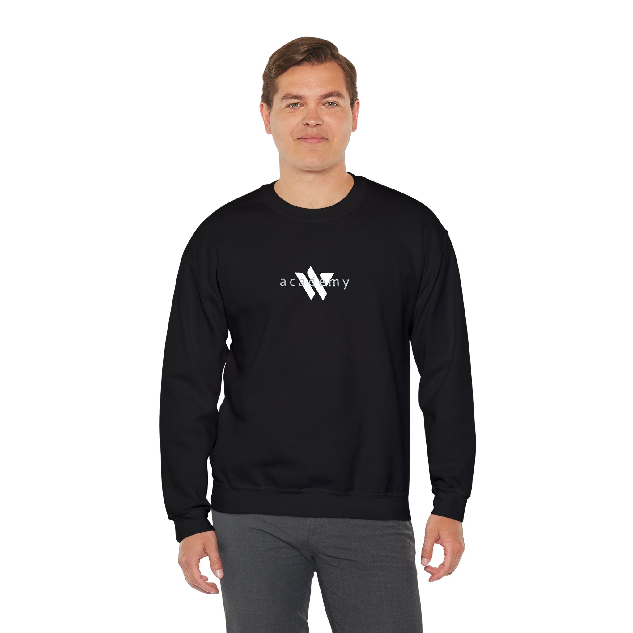 15 - Woodland Academy Embroidered Multi Color Crewneck Sweatshirt – Minimal Motivational Pullover