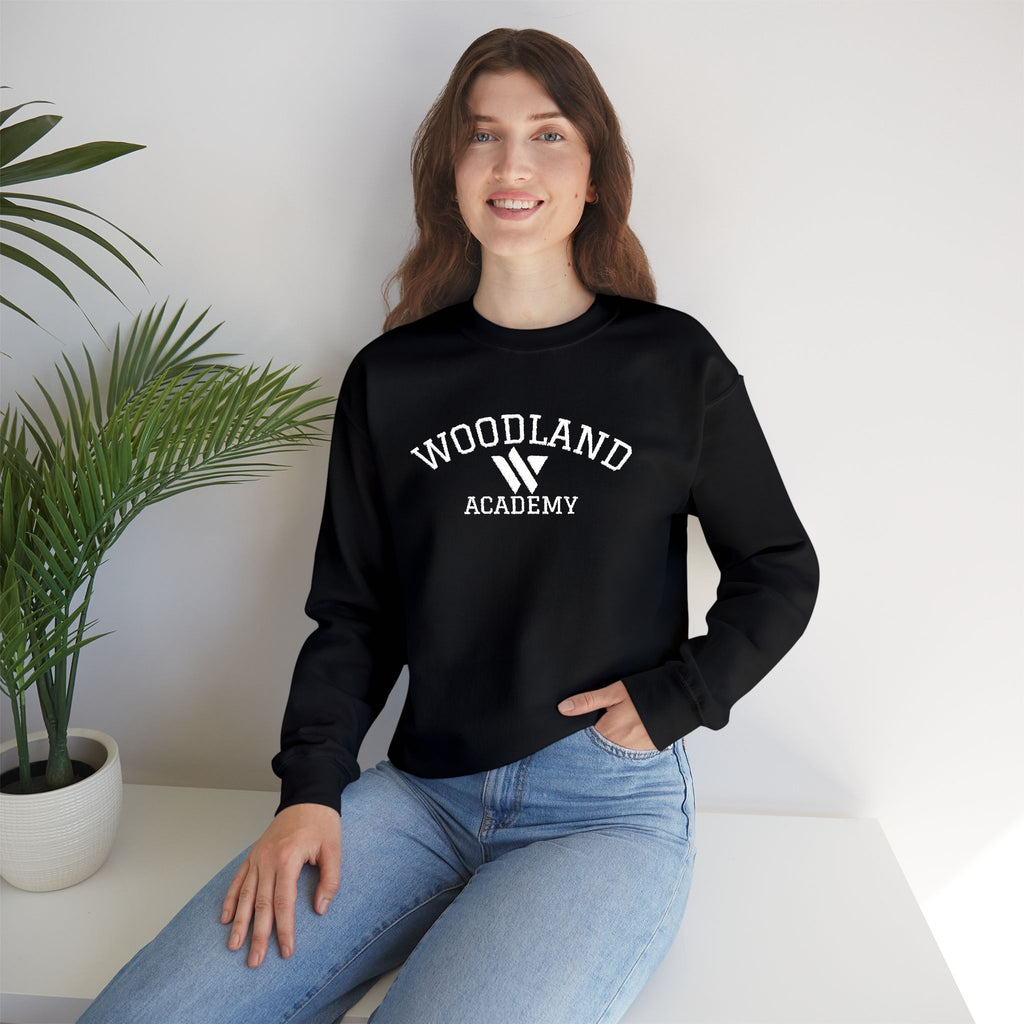 15 - Woodland Academy Embroidered Multi Color Crewneck Sweatshirt – Minimal Motivational Pullover