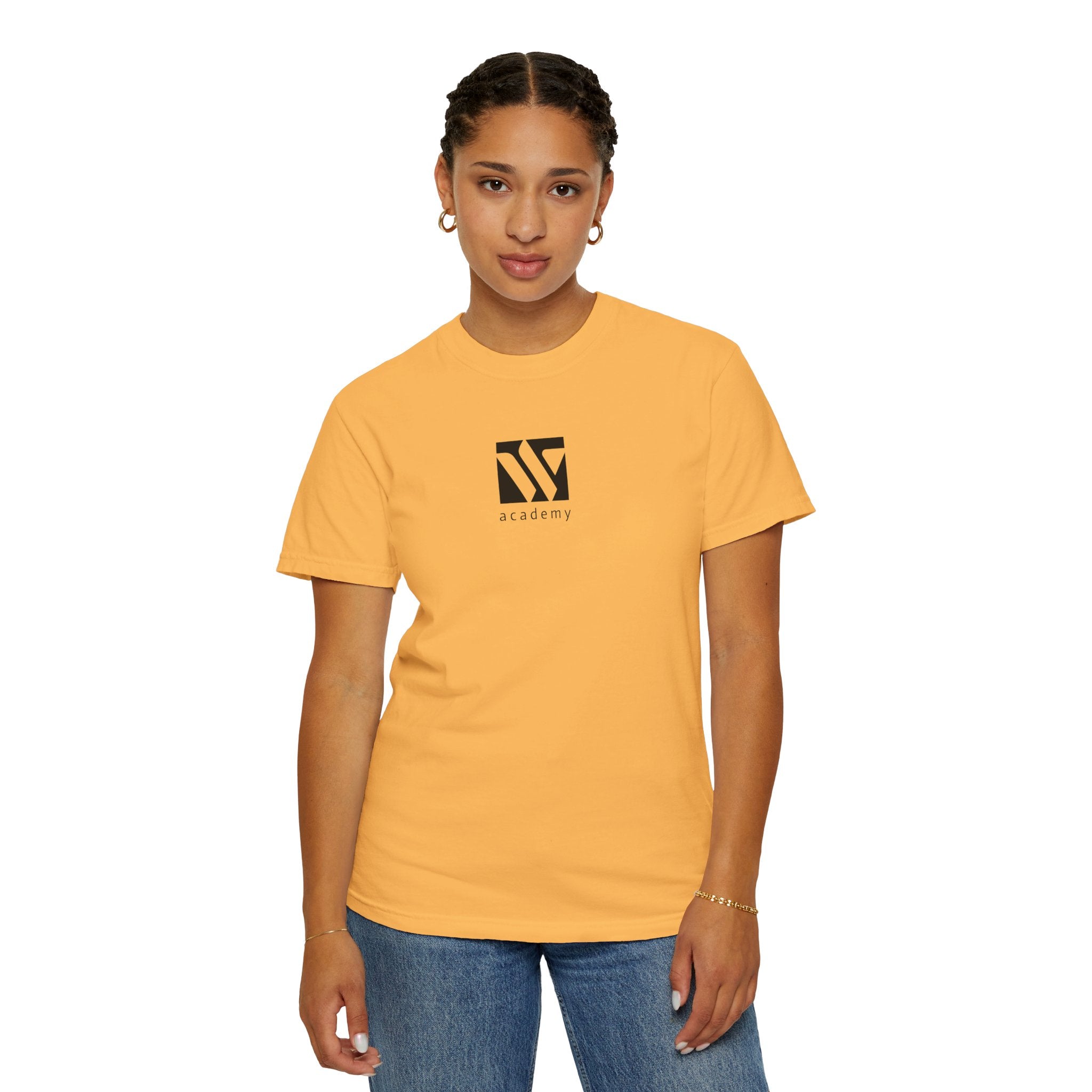 11 - Woodland Academy Graphic Multi Color T-Shirt — Minimal Logo Tee for Leaders & Coaches