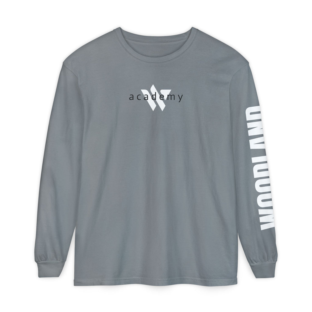 12 - Woodland Academy Long Sleeve Multi Color T-Shirt — "Influence Matters" Sleeve & Back Graphic