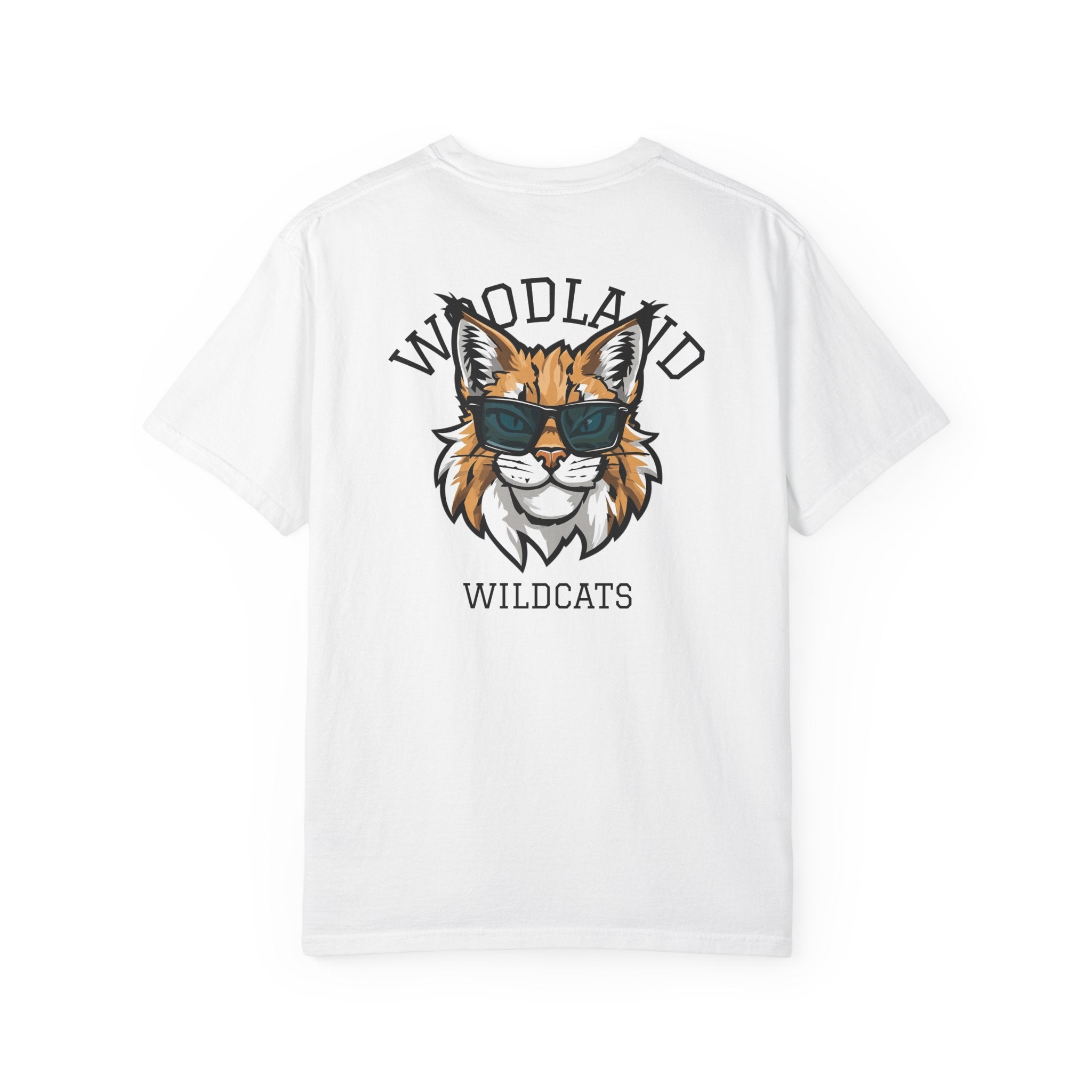 11 - Woodland Academy Wildcat Graphic Multi Color T-Shirt — Minimal Logo Tee for Leaders & Coaches