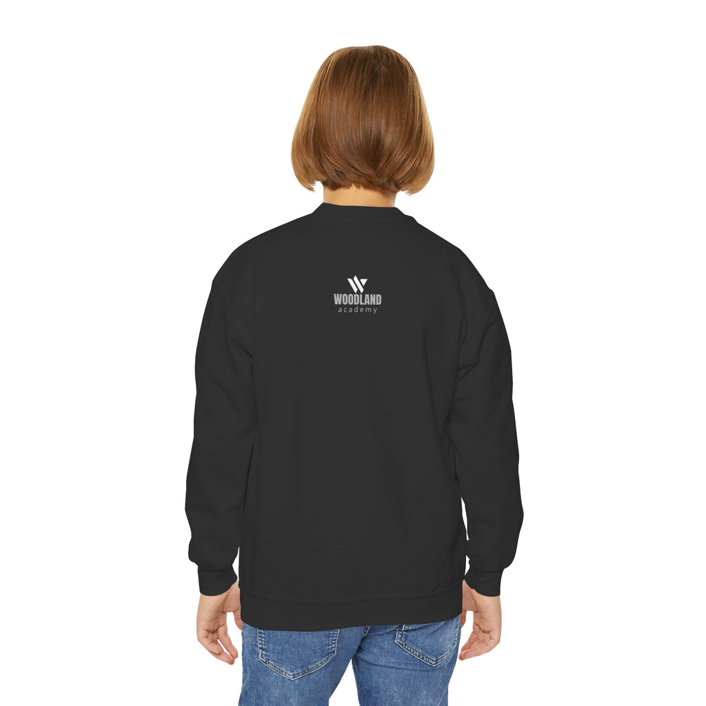 15 - Youth Multi Colors Crewneck Sweatshirt - Woodland Academy Logo Pullover