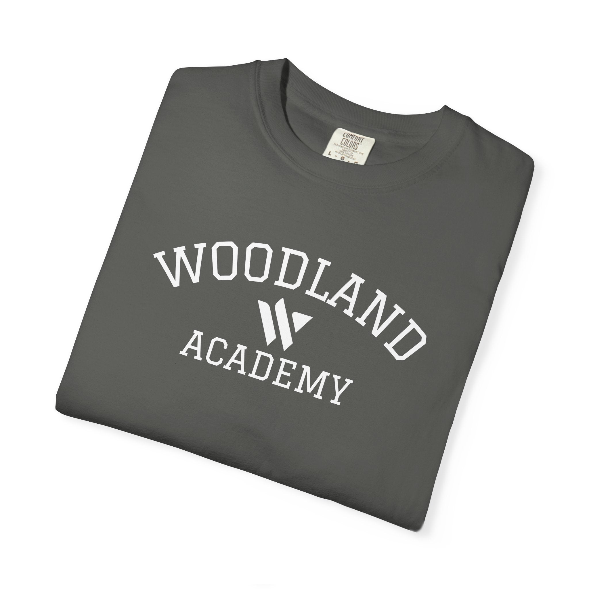 11 - Woodland Academy Wildcat Graphic Multi Color T-Shirt — Minimal Logo Tee for Leaders & Coaches