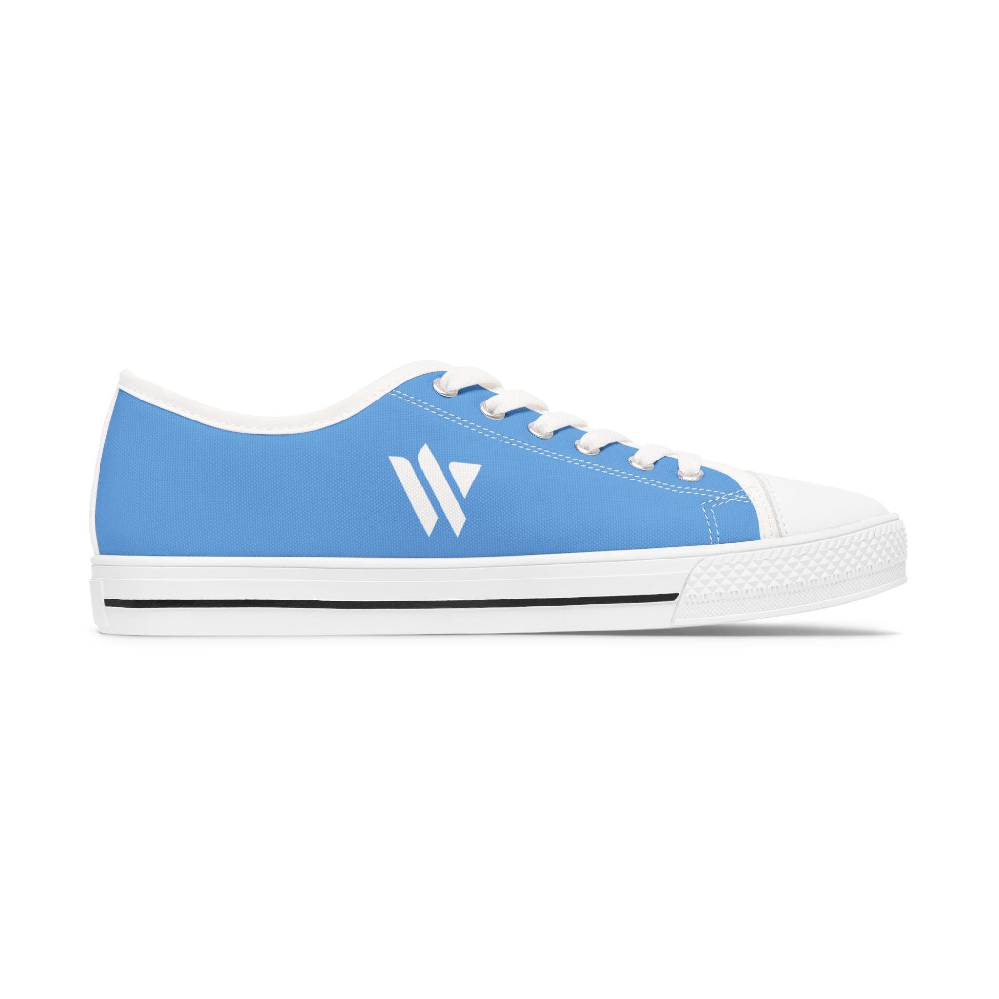 4 - Women's Low Top Sneakers — Minimal White Canvas Shoes with 'academy' Script Accent